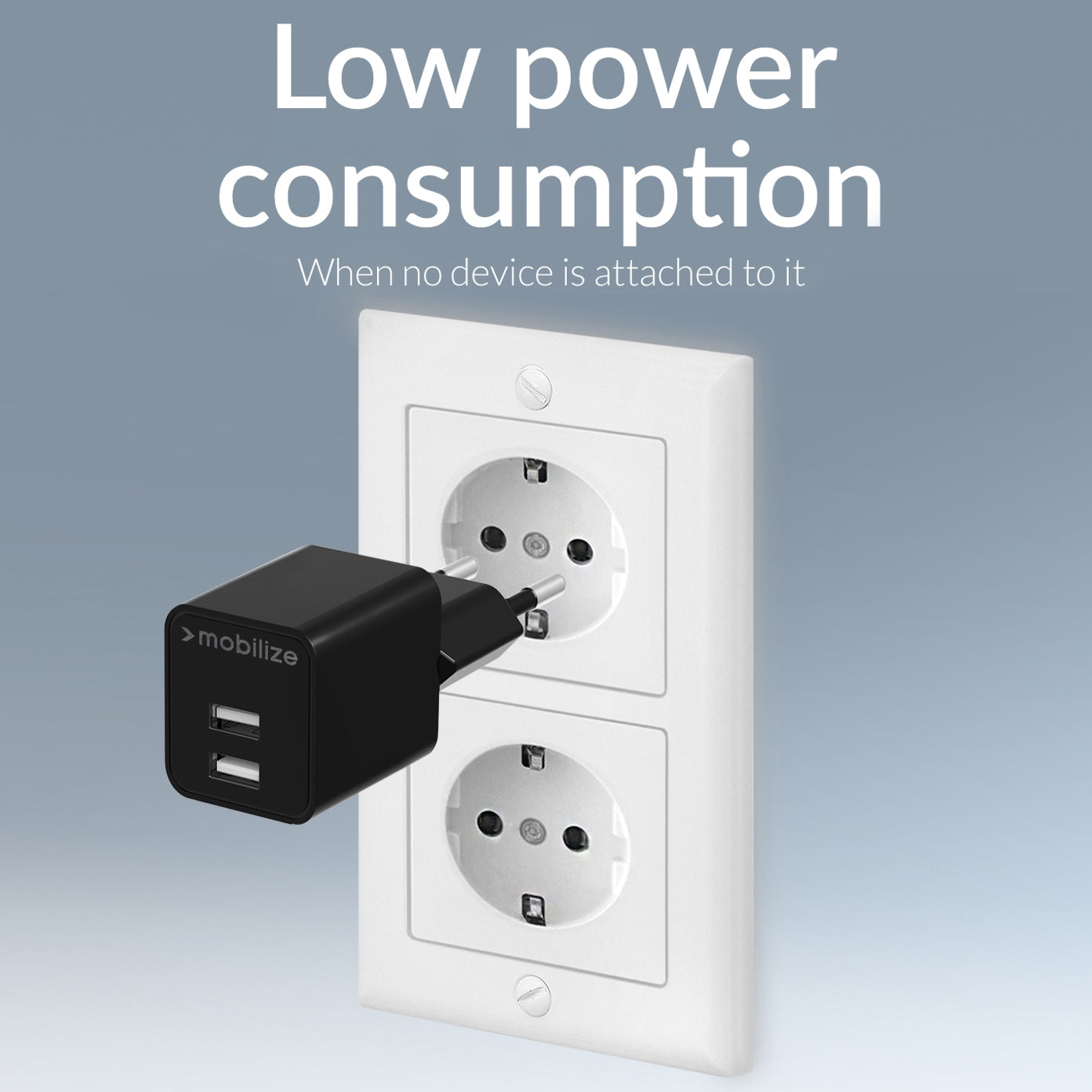 Mobilize Wall Charger 2X Usb 24W Black