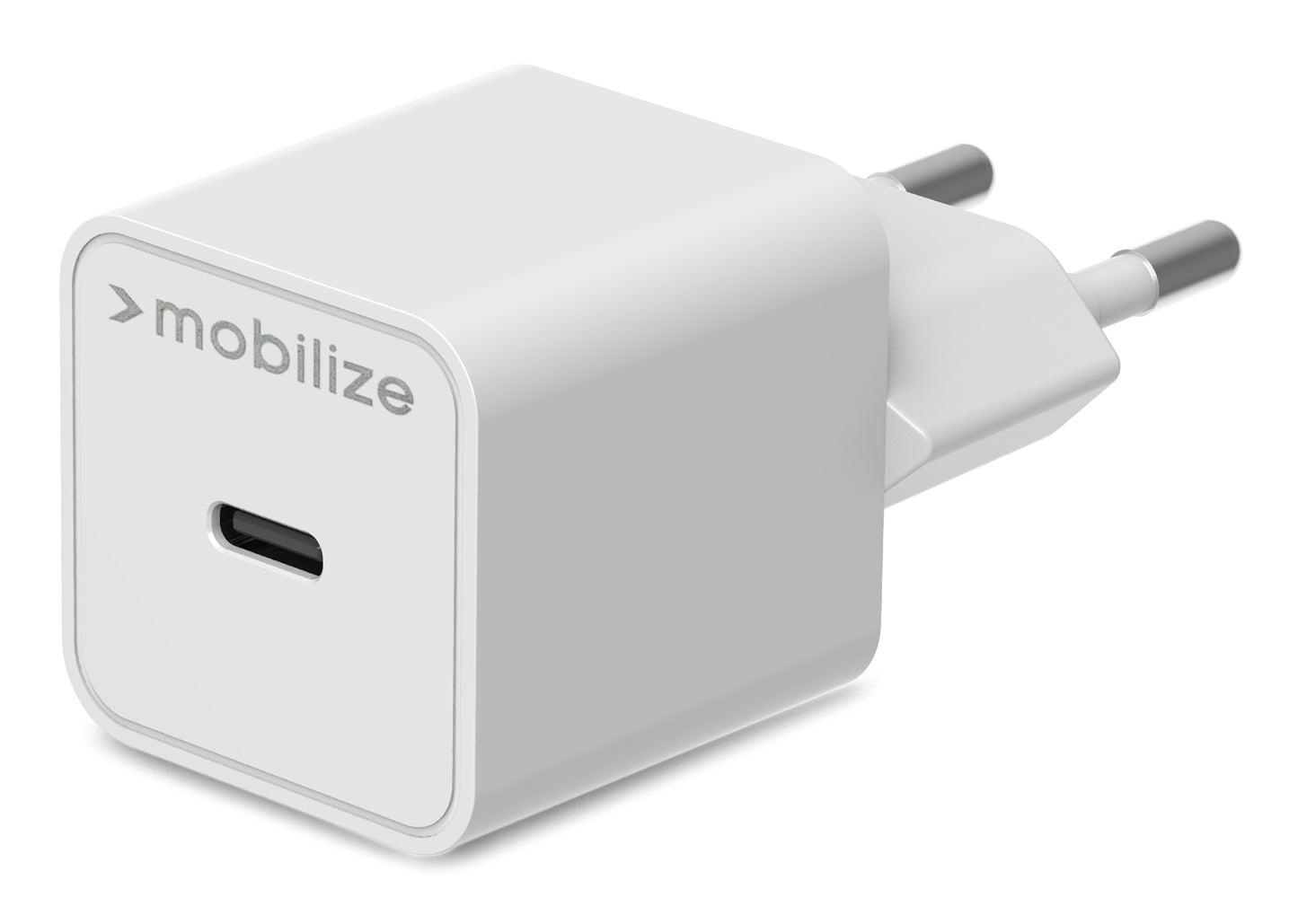 Mobilize Wall Charger Usb-C 20W With Pd + Mfi Lightning Nylon Cable 1.2M White