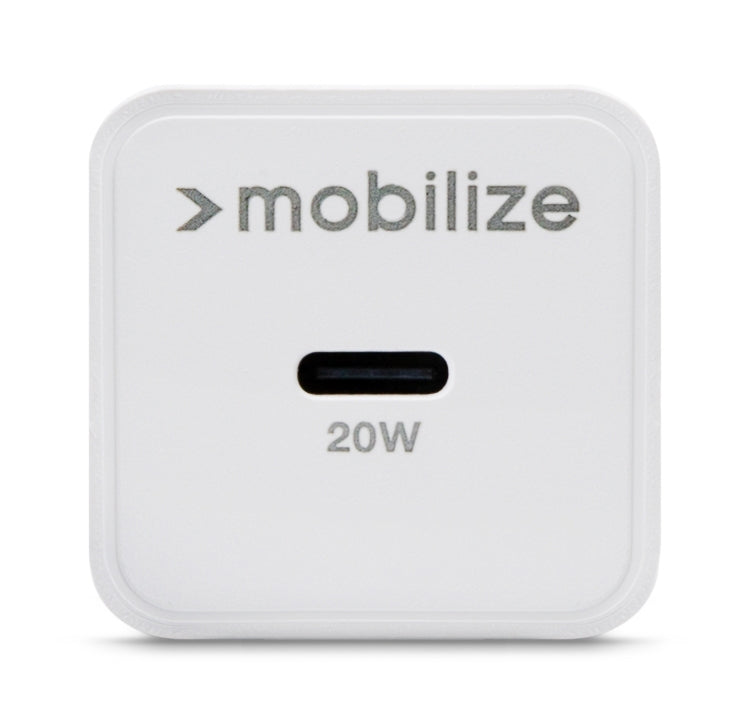 Mobilize Wall Charger Usb-C 20W With Pd + Mfi Lightning Nylon Cable 1.2M White