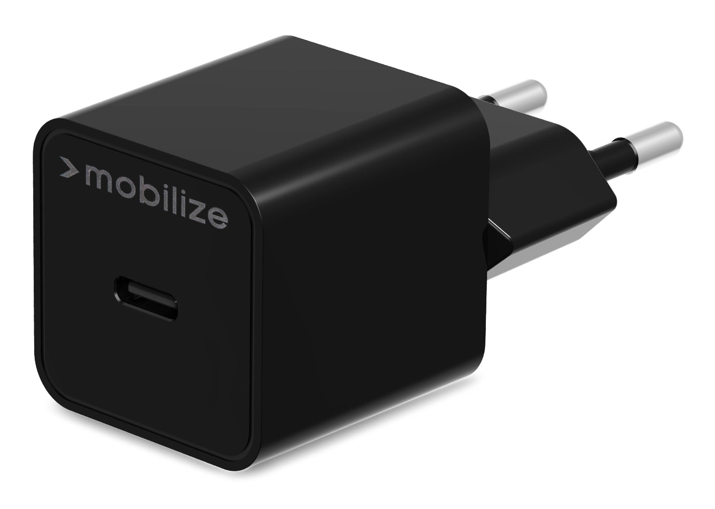 Mobilize Wall Charger Usb-C 20W With Pd + Mfi Lightning Nylon Cable 1.2M Black