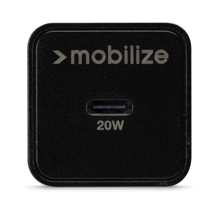 Mobilize Wall Charger Usb-C 20W With Pd + Mfi Lightning Nylon Cable 1.2M Black