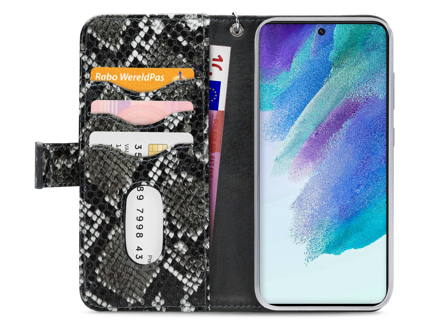 Mobilize 2In1 Magnet Zipper Case Samsung Galaxy S21 Fe 5G Black/Snake