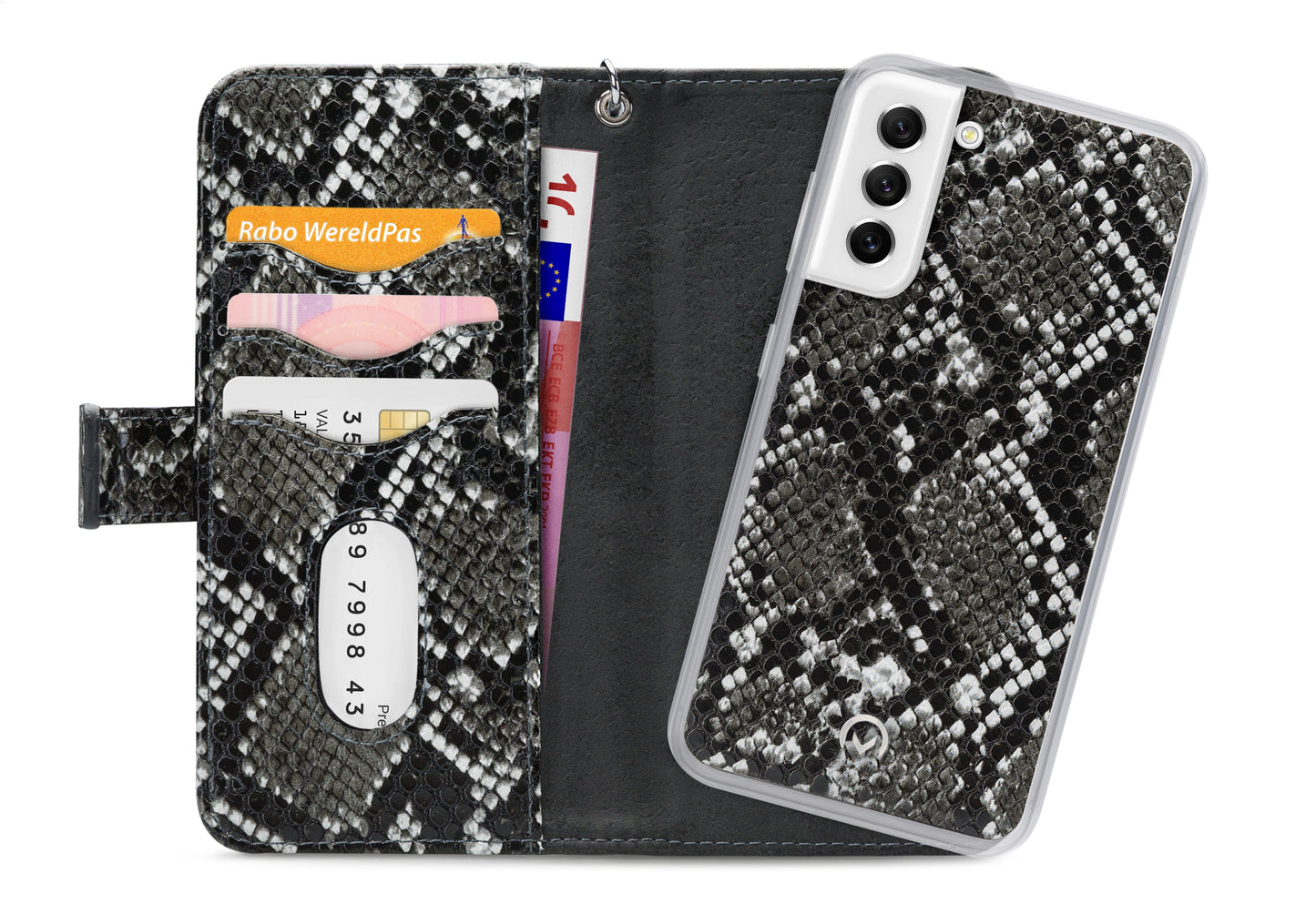 Mobilize 2In1 Magnet Zipper Case Samsung Galaxy S21 Fe 5G Black/Snake