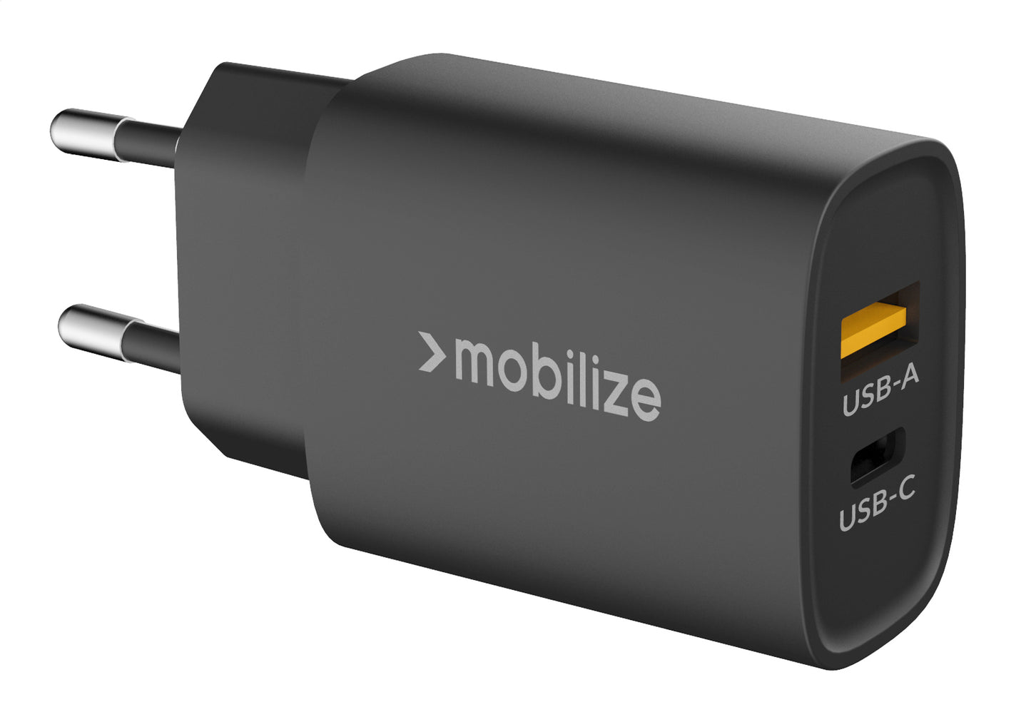 Mobilize Wall Charger Usb-C + Usb 25W With Pd/Pps Black
