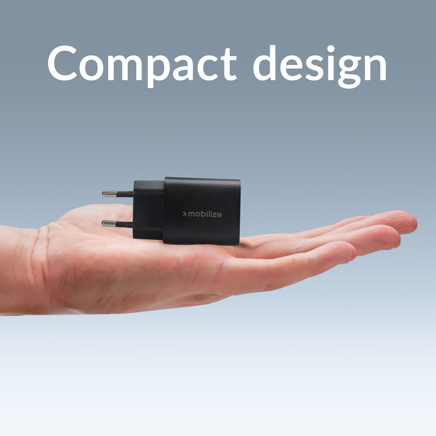 Mobilize Wall Charger Usb-C + Usb 25W With Pd/Pps Black
