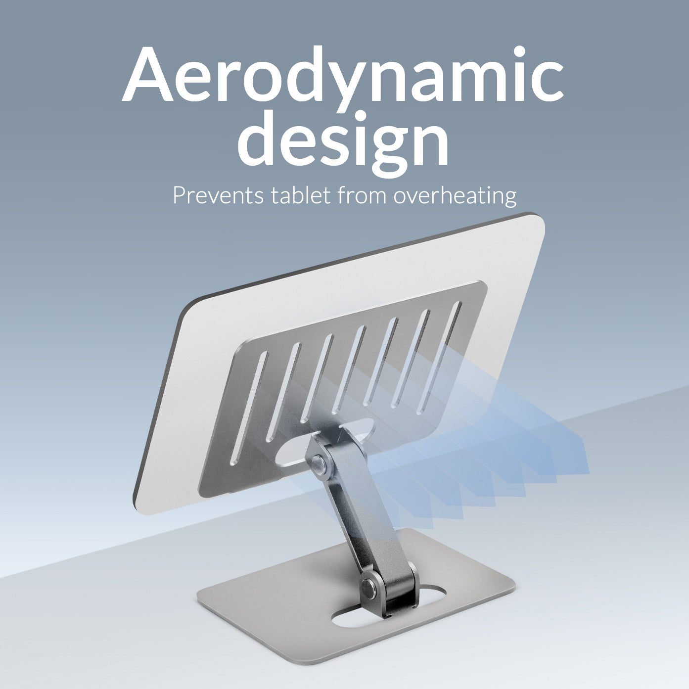 Mobilize Foldable Aluminium Tablet Stand Silver