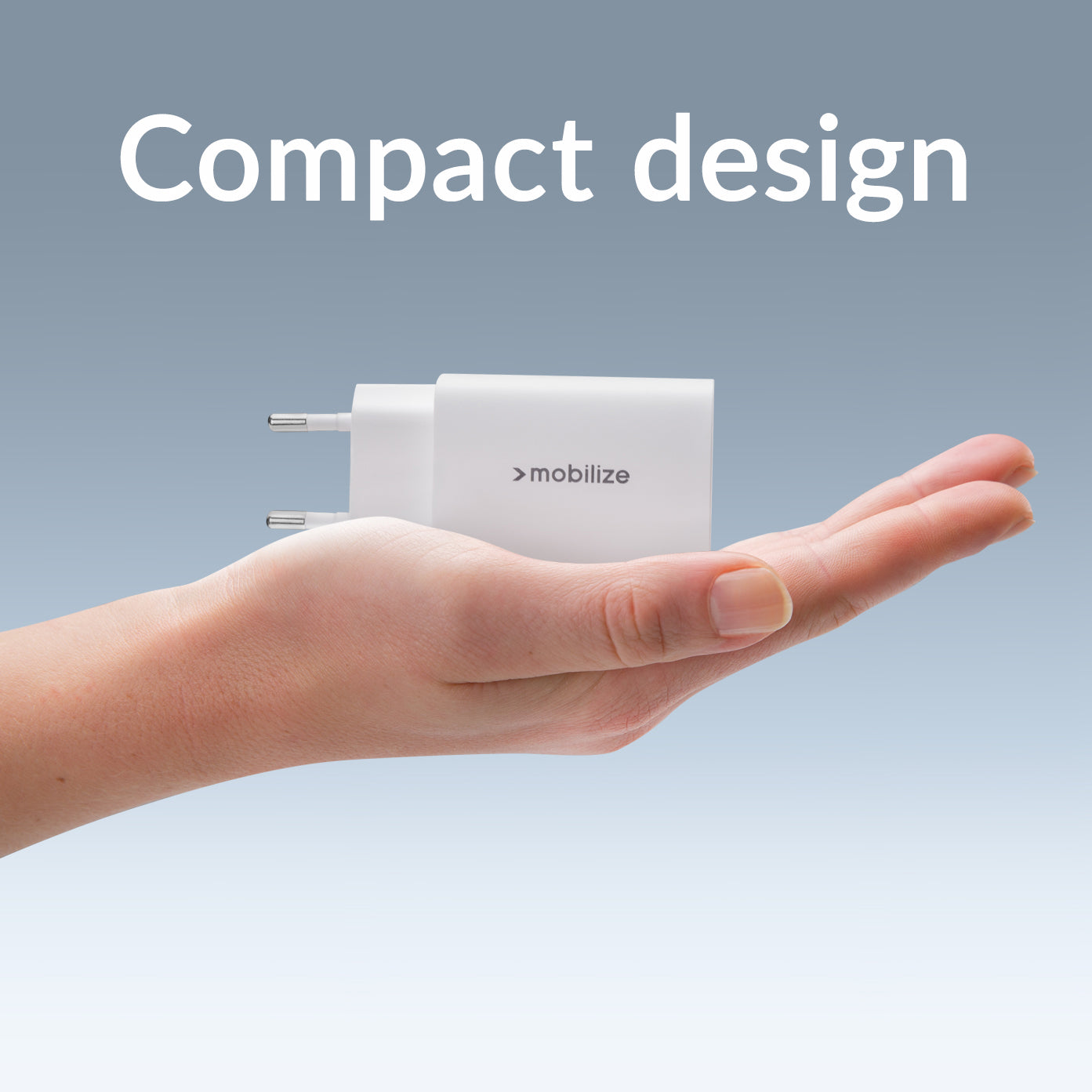 Mobilize Wall Charger 2X Usb-C Gan 45W With Pd/Pps White