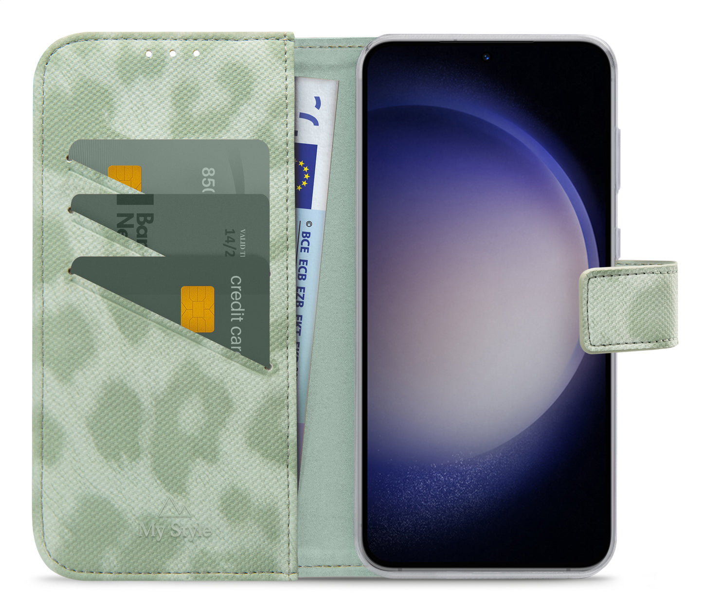 My Style Flex Wallet For Samsung Galaxy S23 Fe 5G Green Leopard