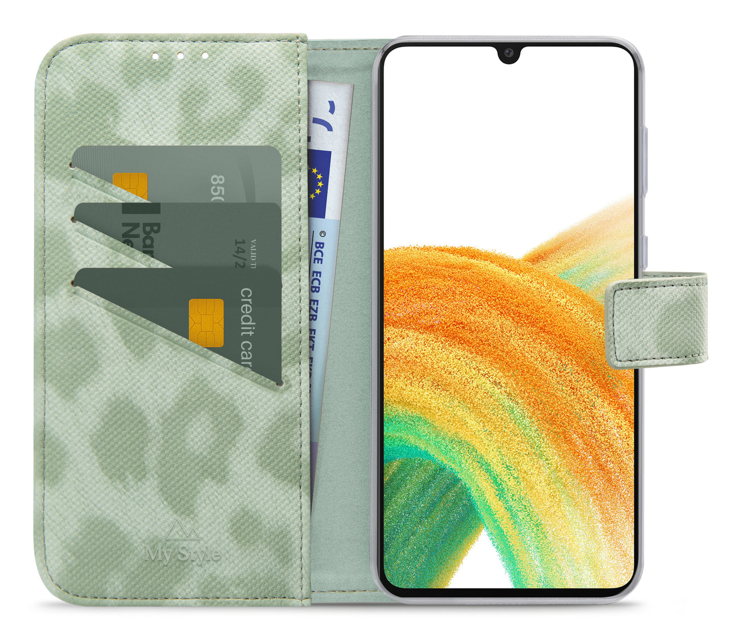 My Style Flex Wallet For Samsung Galaxy A33 5G Green Leopard