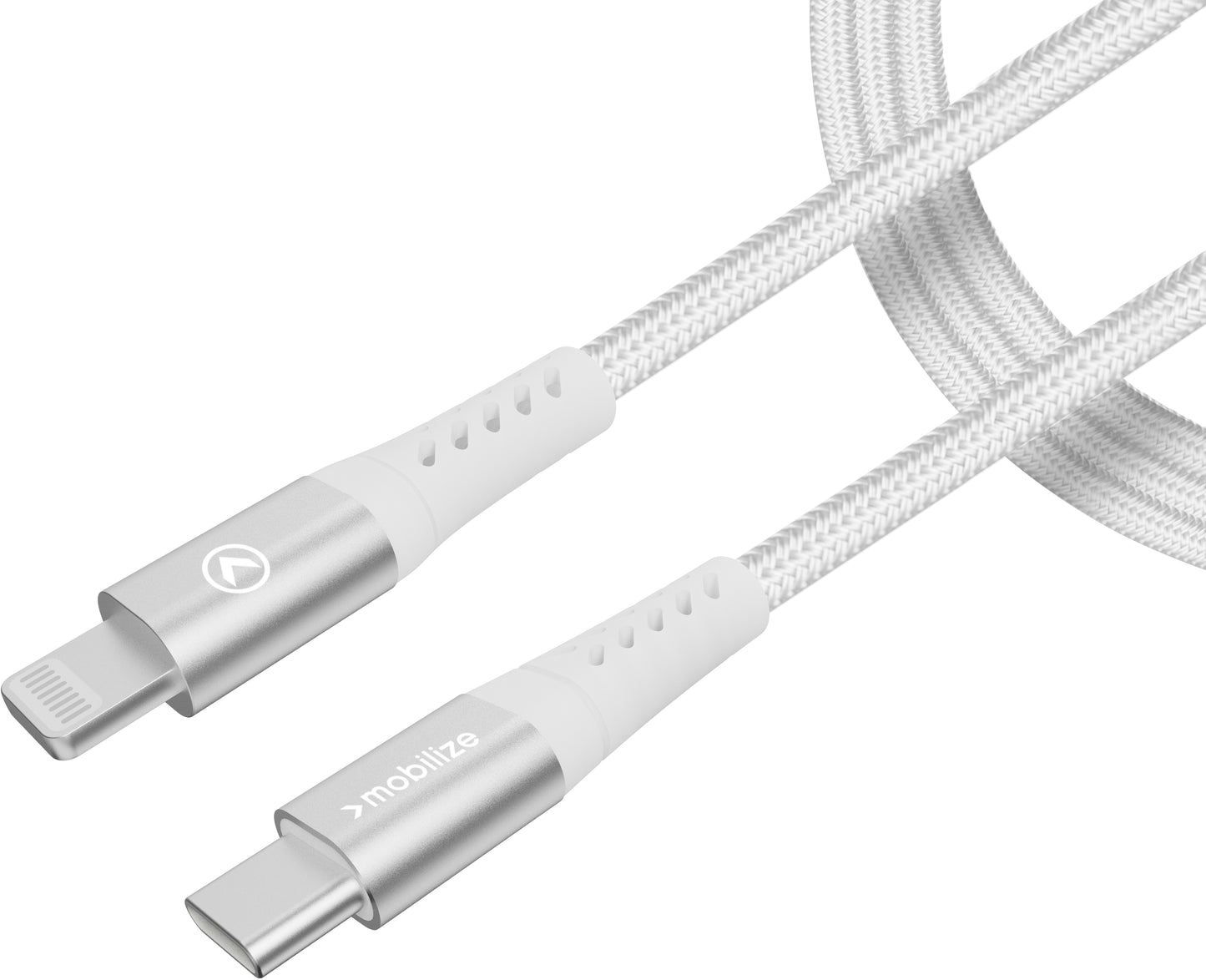 Mobilize Strong Nylon Cable Usb-C To Usb-C 2M. 100W White