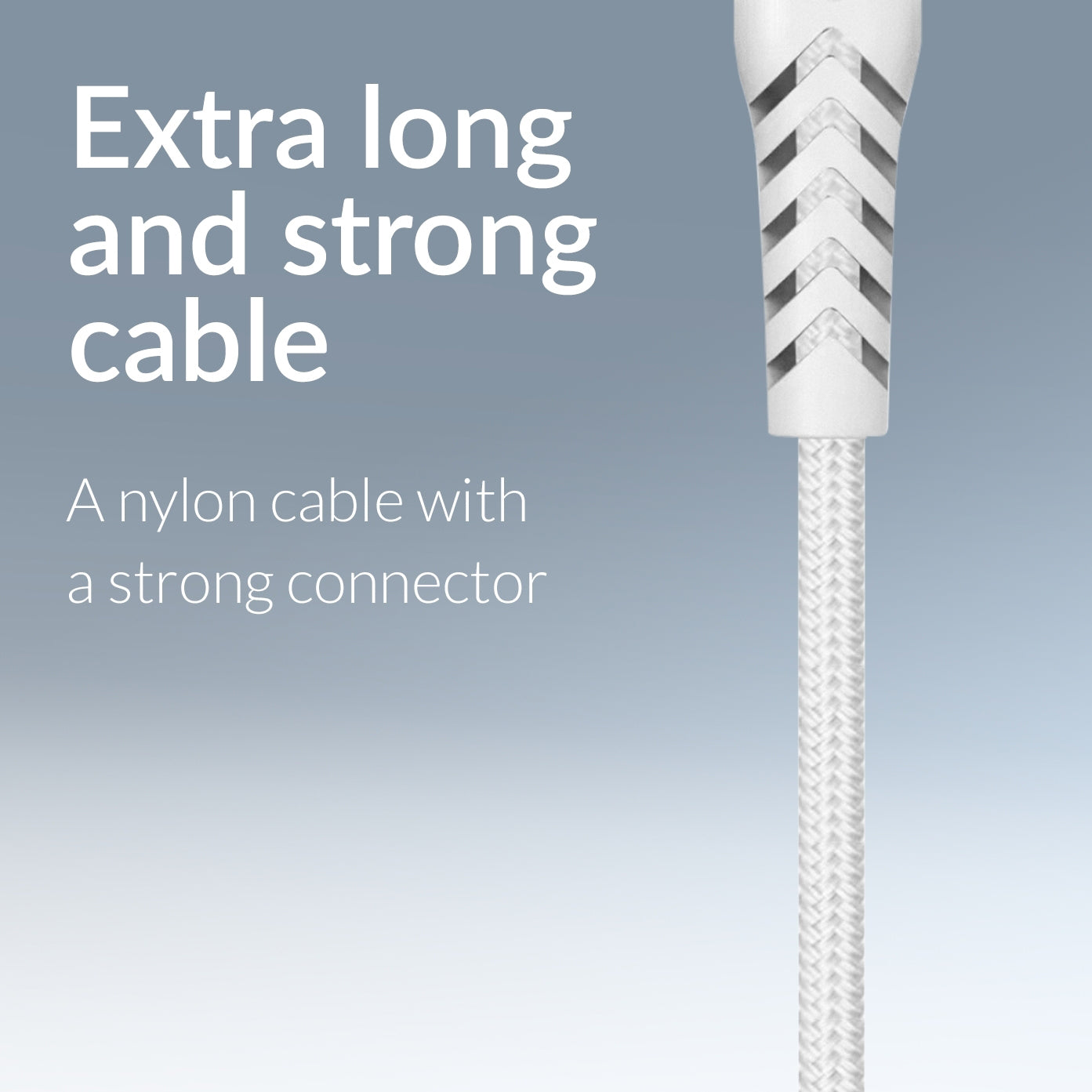 Mobilize Strong Nylon Cable Usb-C To Usb-C 2M. 100W White