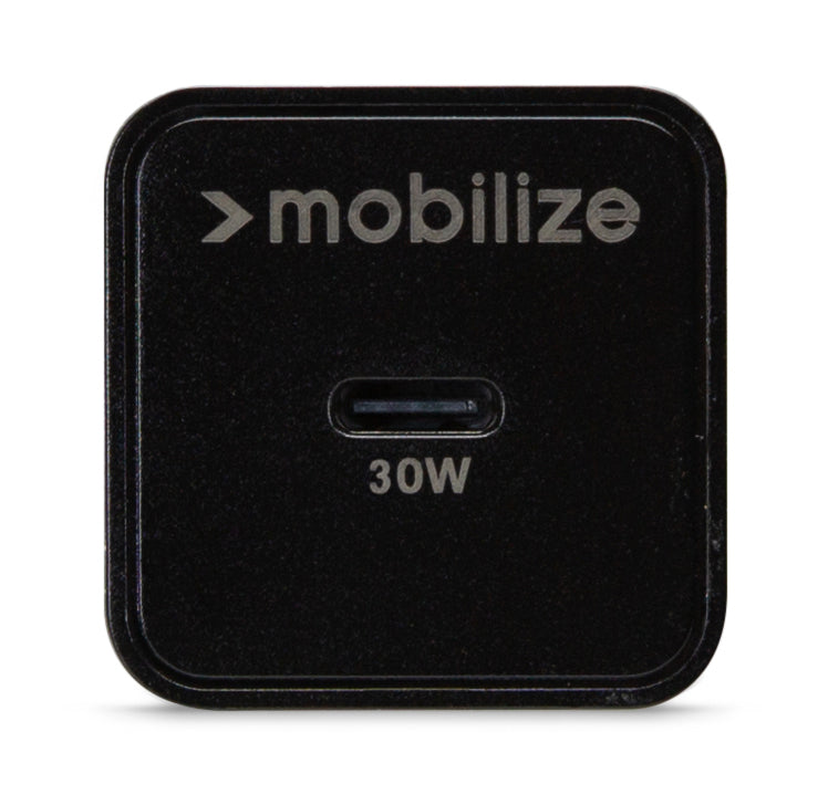 Mobilize Wall Charger Usb-C Gan 30W With Pd/Pps + Usb-C Nylon Cable 1.2M Black