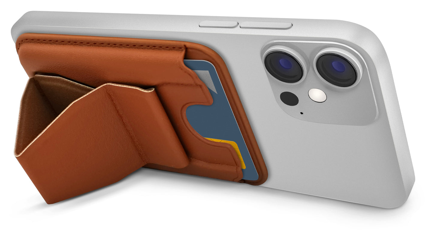 Mobilize Magsafe Compatible Magnet Card Holder Brown