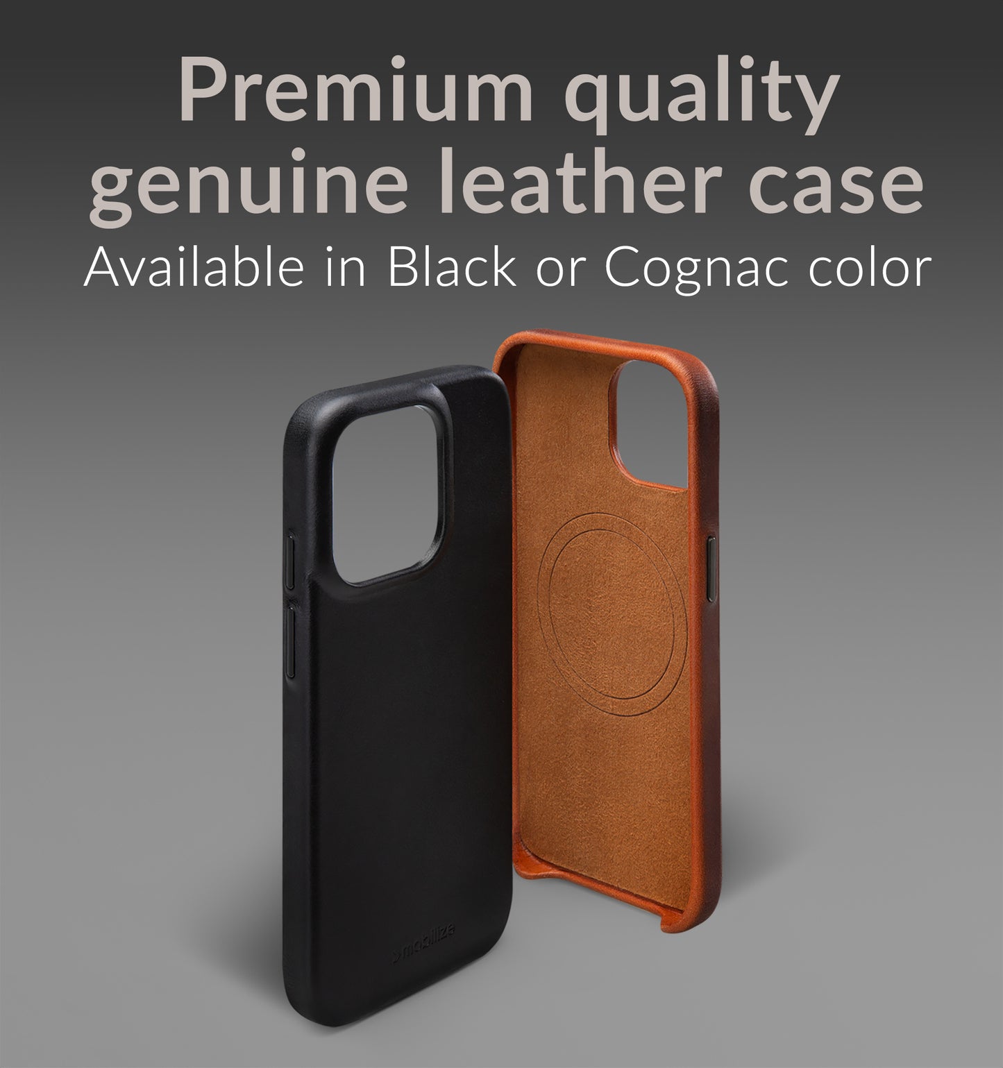 Mobilize Magsafe Compatible Premium Leather Case Apple Iphone 15 Black
