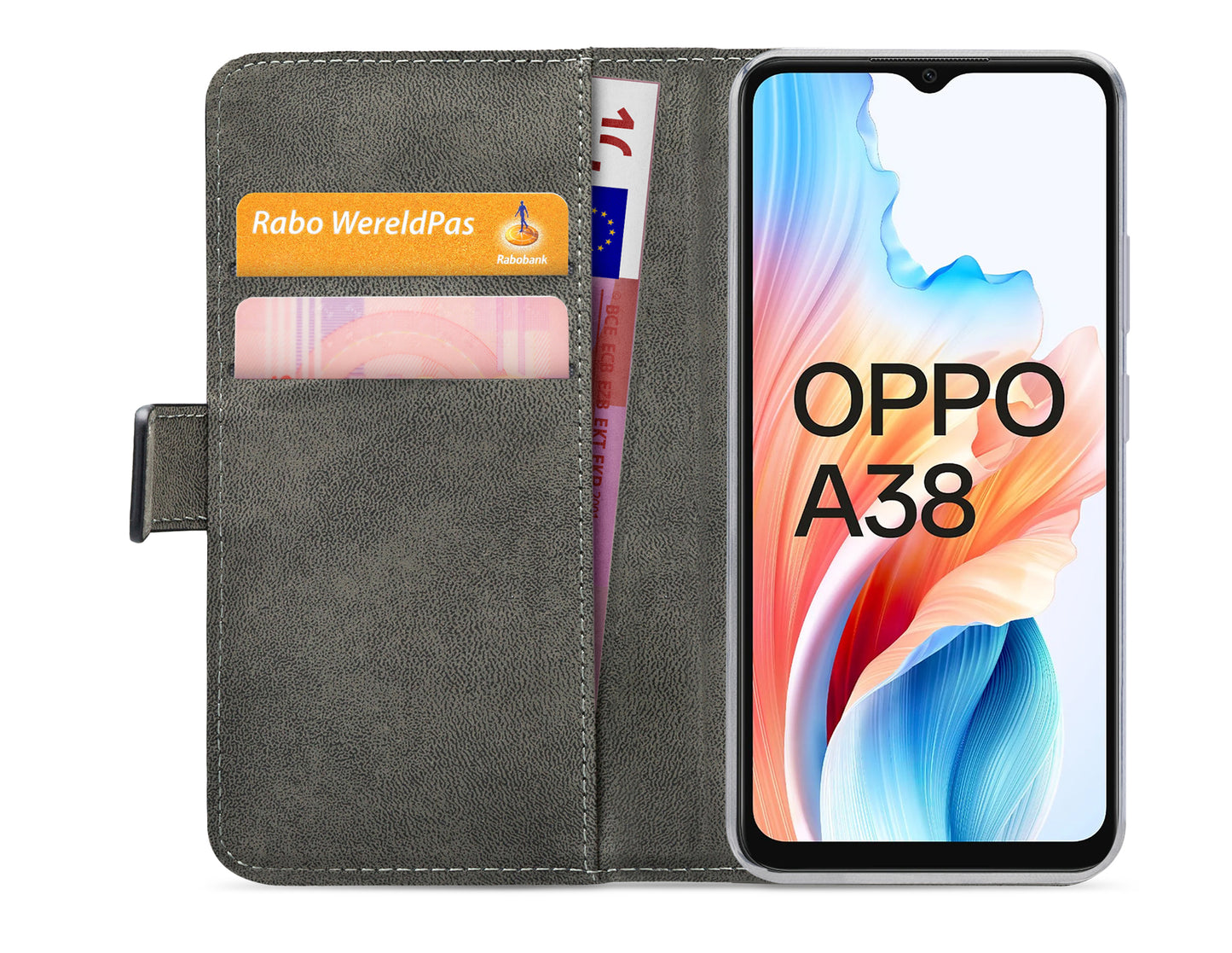 Mobilize Classic Gelly Wallet Book Case Oppo A18/A38 Black