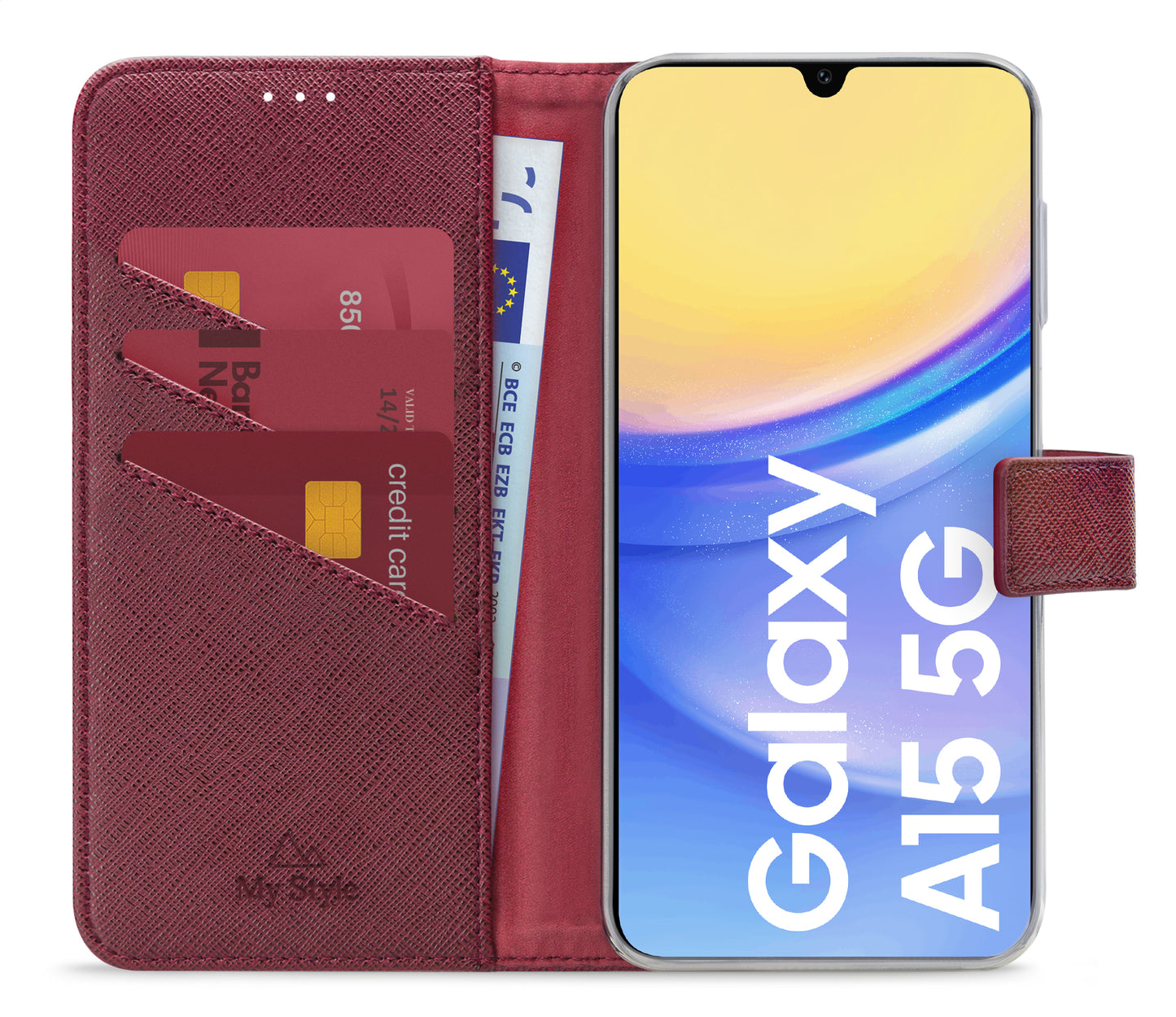 My Style Flex Wallet For Samsung Galaxy A15 4G/5G Bordeaux