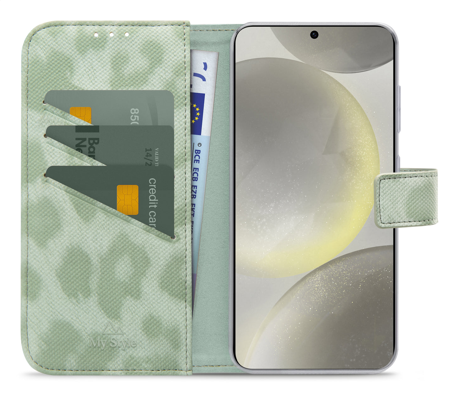 My Style Flex Wallet For Samsung Galaxy S24+ 5G Green Leopard