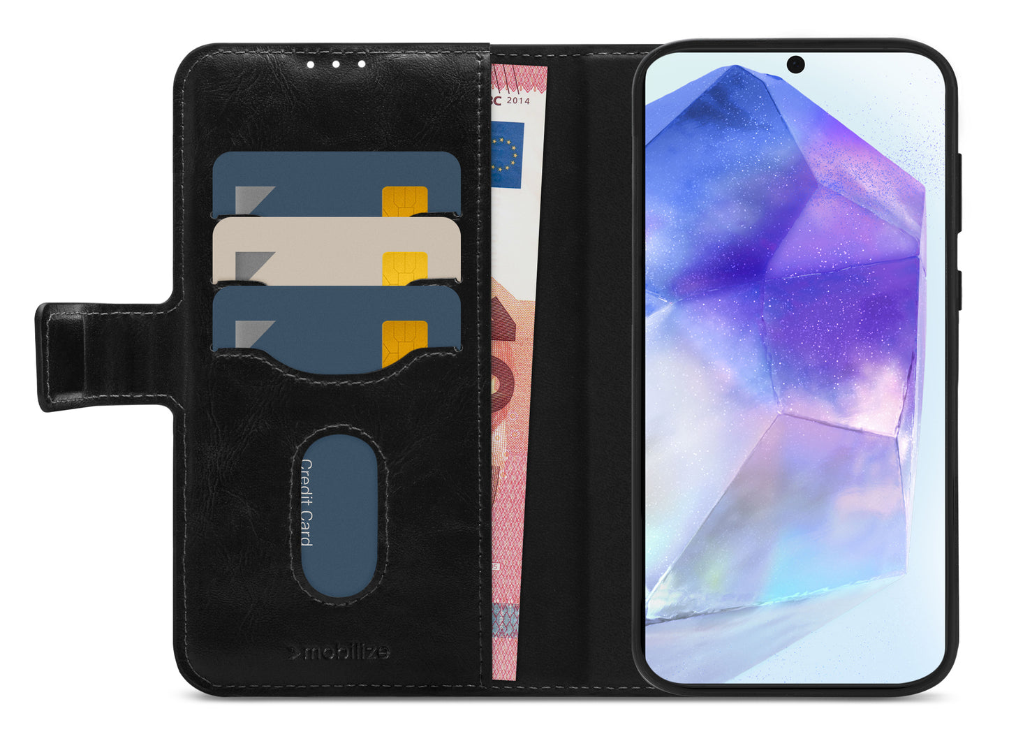 Mobilize 2In1 Magnet Gelly Wallet Case Samsung Galaxy A55 5G Black