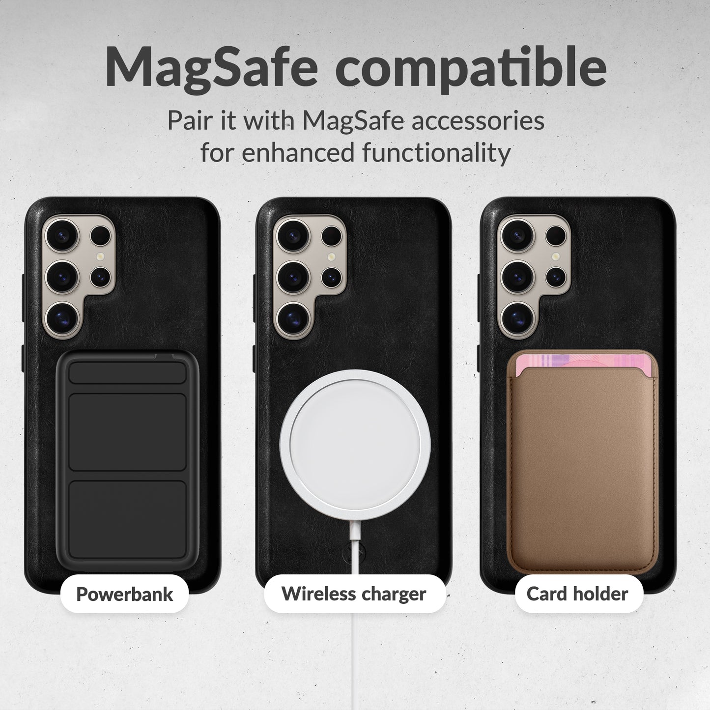 Mobilize 2In1 Magsafe Compatible Gelly Wallet Case Samsung Galaxy S24 Ultra 5G Black