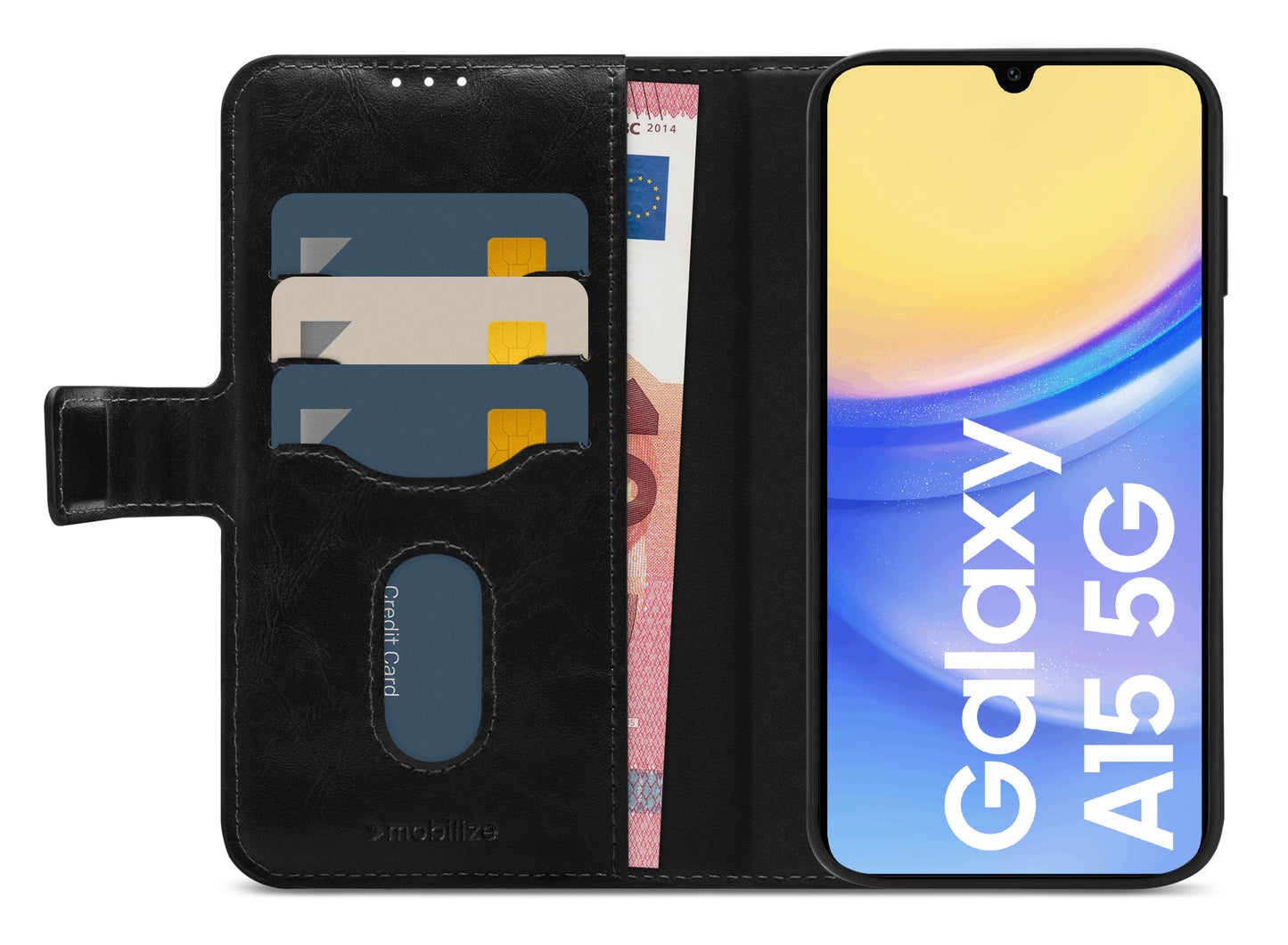 Mobilize 2In1 Magnet Gelly Wallet Case Samsung Galaxy A15 4G/5G Black