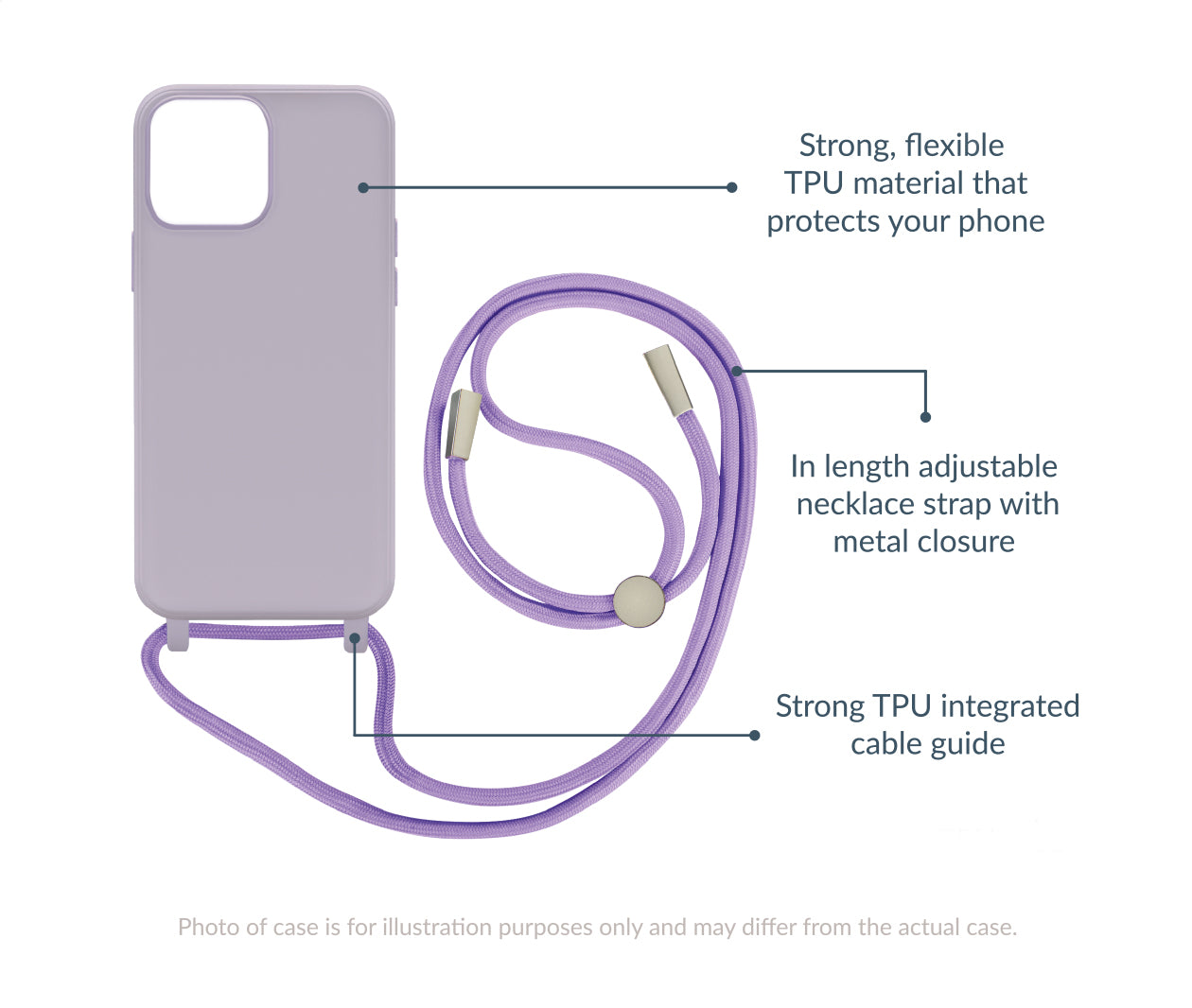 Mobilize Lanyard Gelly Case For Samsung Galaxy A55 5G Pastel Purple