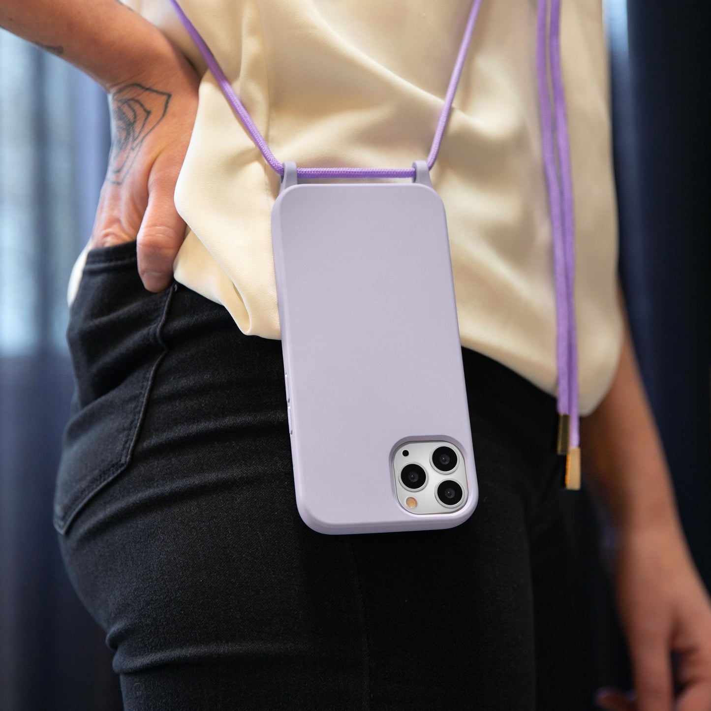 Mobilize Lanyard Gelly Case For Samsung Galaxy A55 5G Pastel Purple