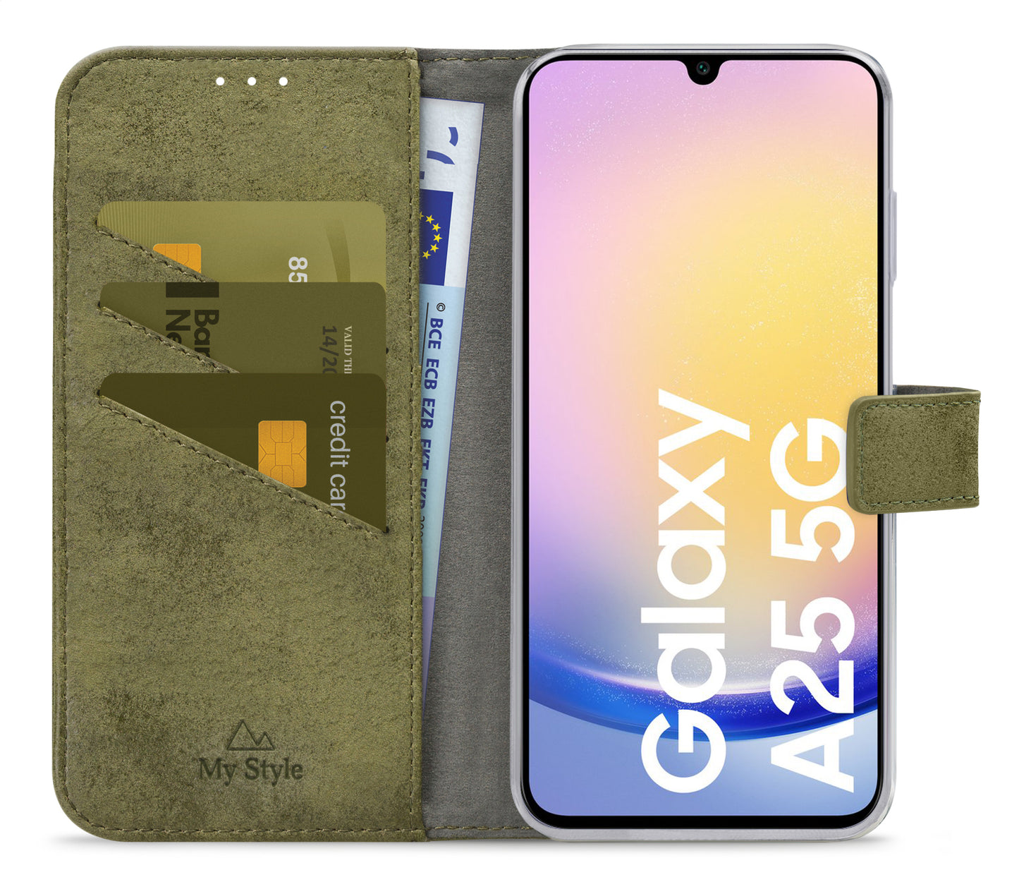 My Style Flex Wallet For Samsung Galaxy A25 5G Olive