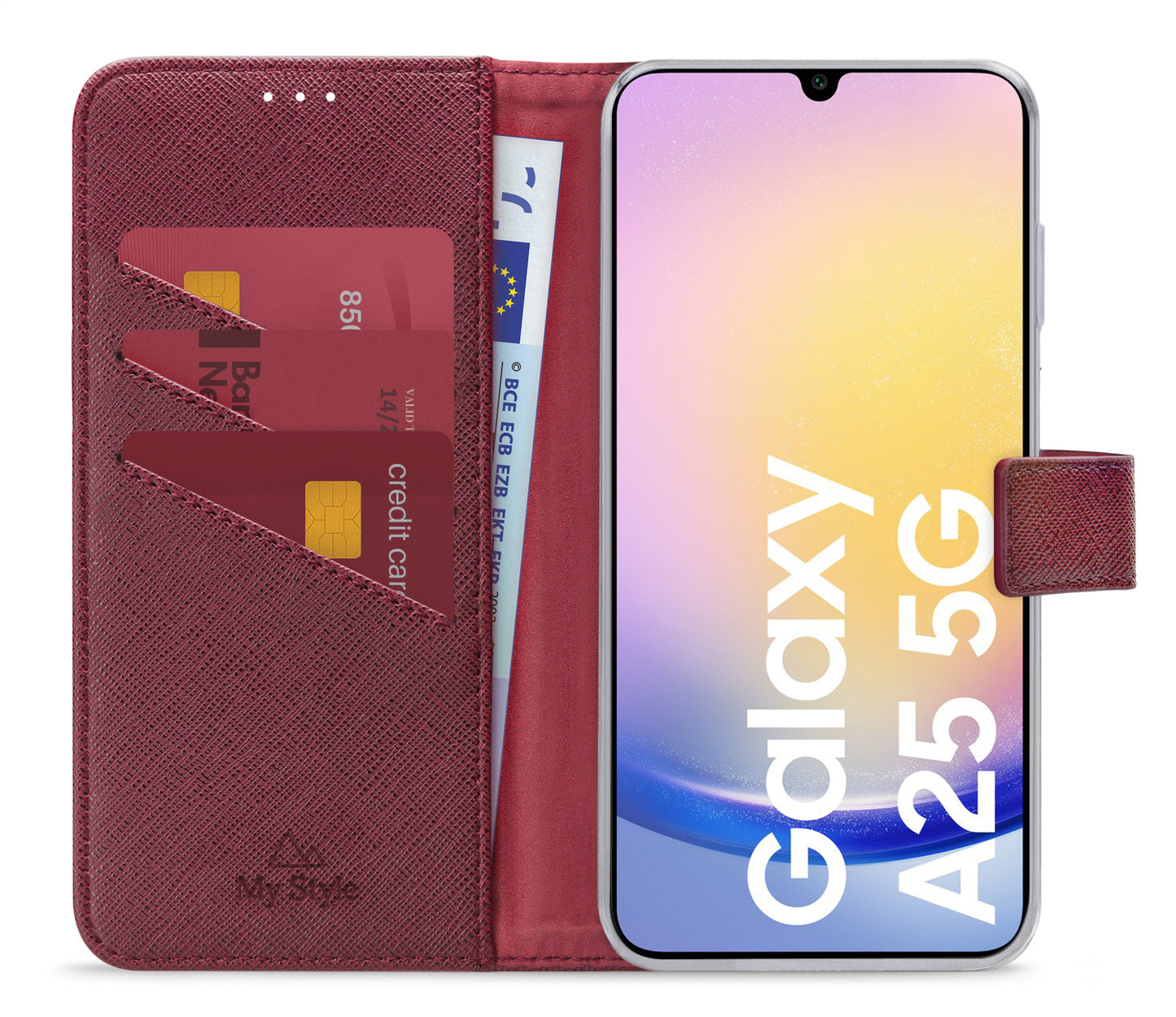 My Style Flex Wallet For Samsung Galaxy A25 5G Bordeaux