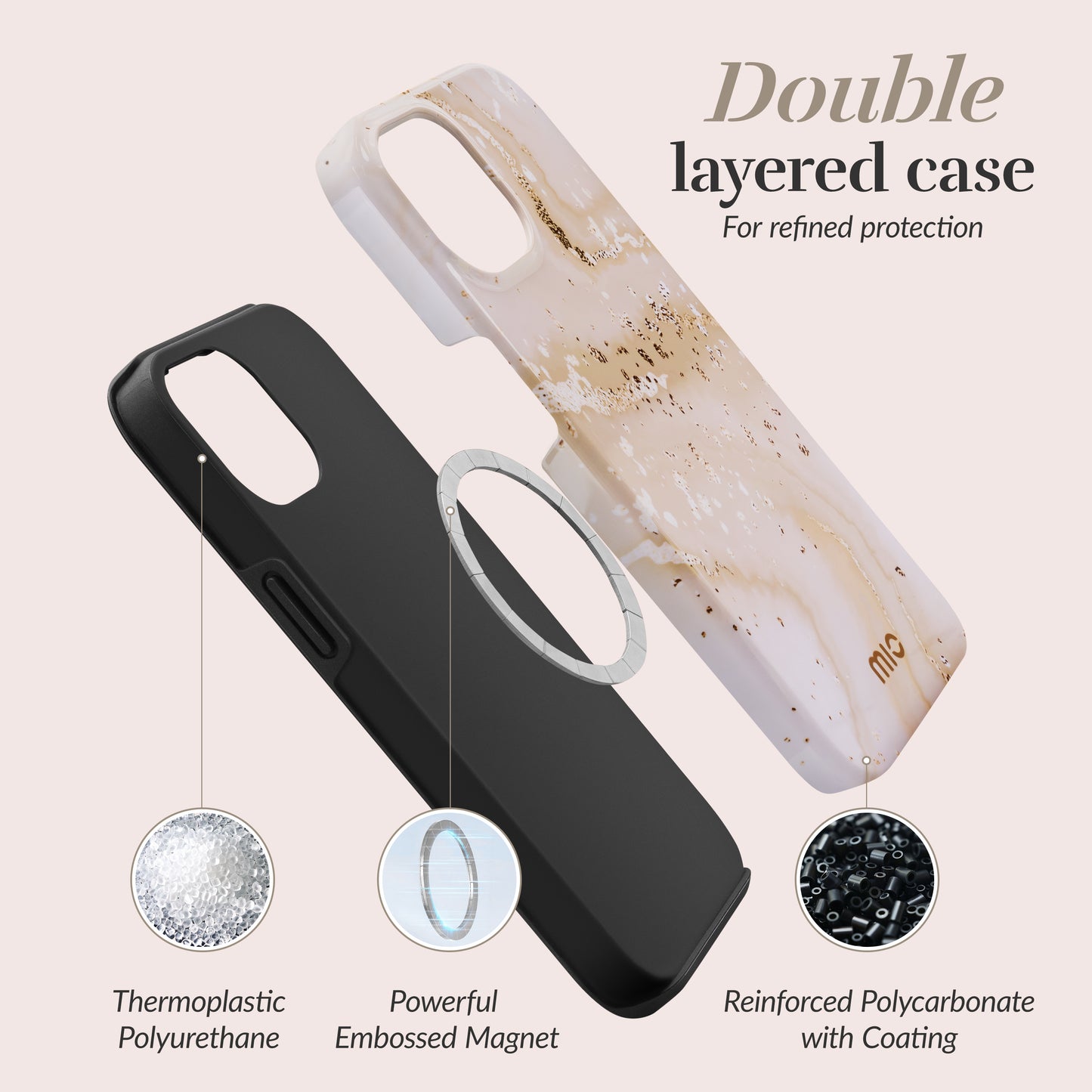 Mio By Mobilize Mio Gold Marble Magsafe Compatible For Iphone 13 Pro