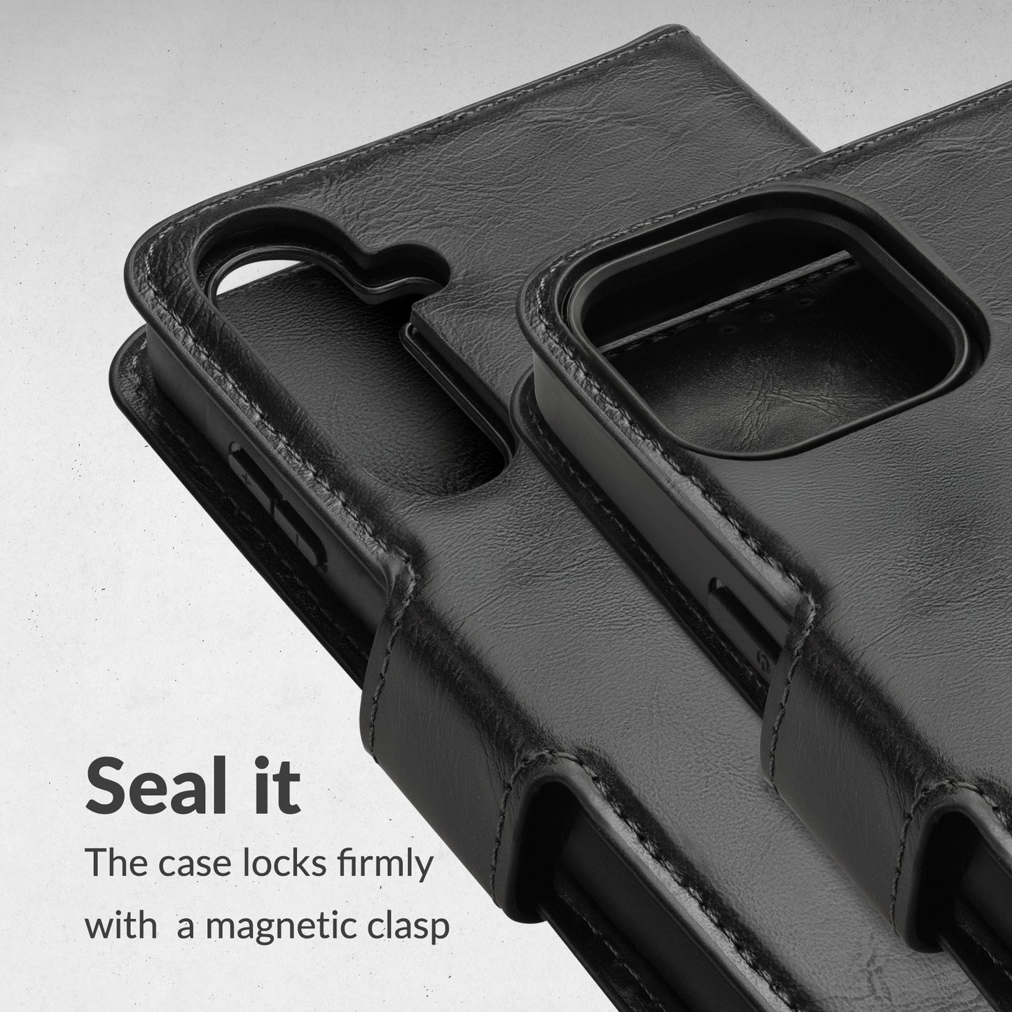 Mobilize 2In1 Magsafe Compatible Gelly Wallet Case Apple Iphone 16 Plus Black