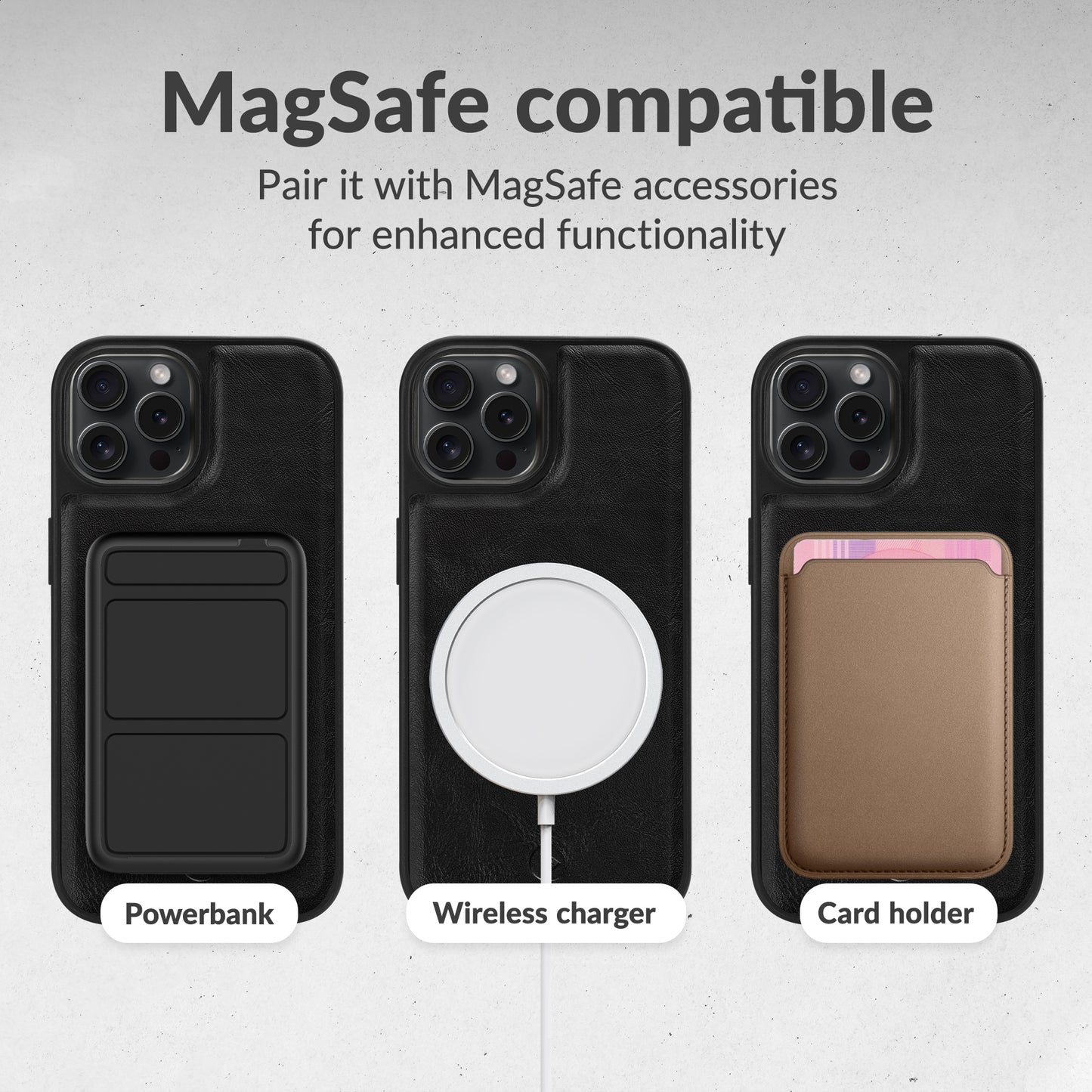 Mobilize 2In1 Magsafe Compatible Gelly Wallet Case Apple Iphone 16 Pro Black