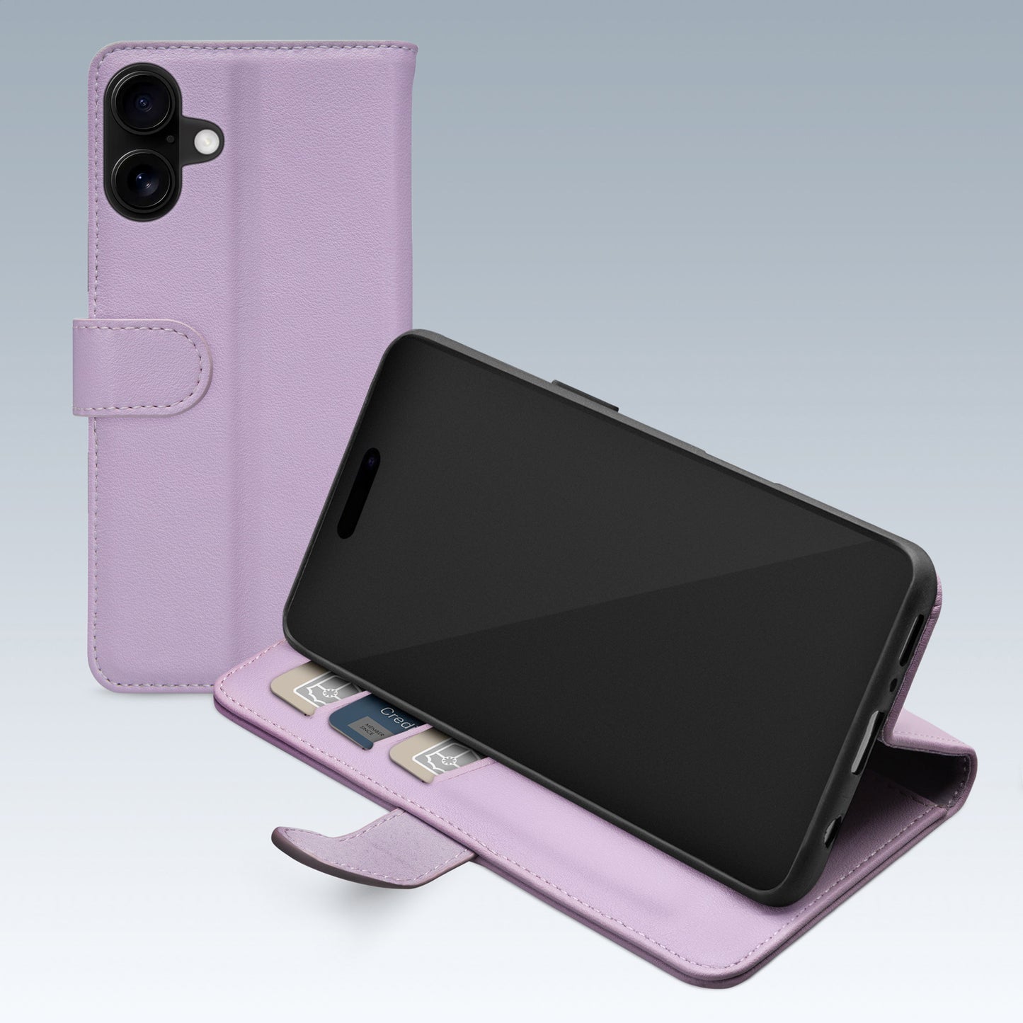 Mobilize Premium Gelly Wallet Book Case Apple Iphone 16 Plus Purple