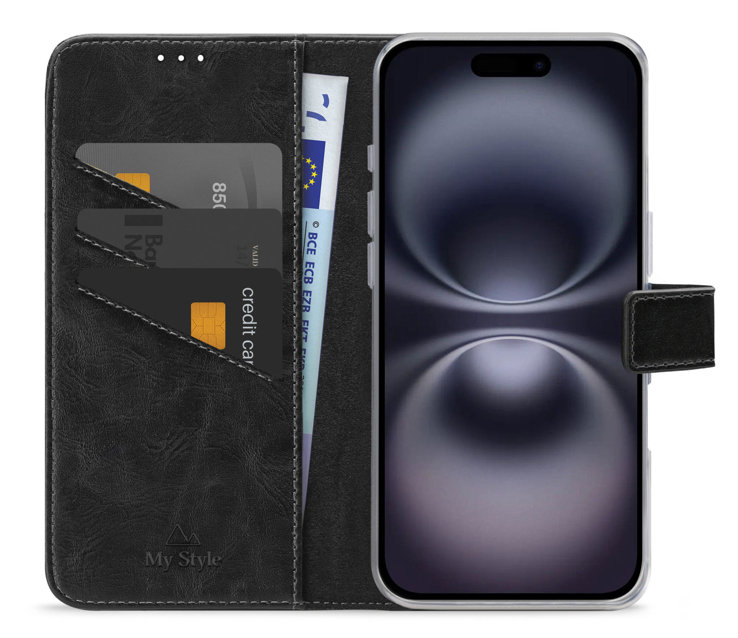 My Style Flex Wallet For Apple Iphone 16 Plus Black