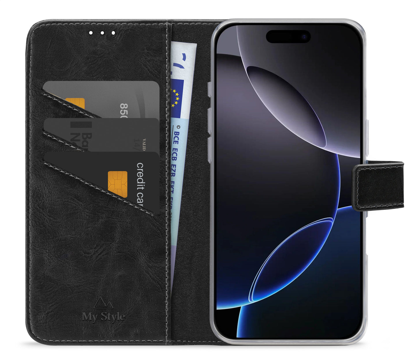 My Style Flex Wallet For Apple Iphone 16 Pro Max Black