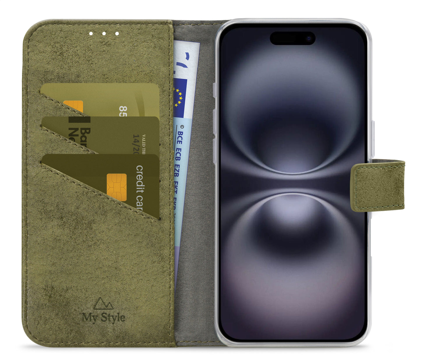 My Style Flex Wallet For Apple Iphone 16 Olive