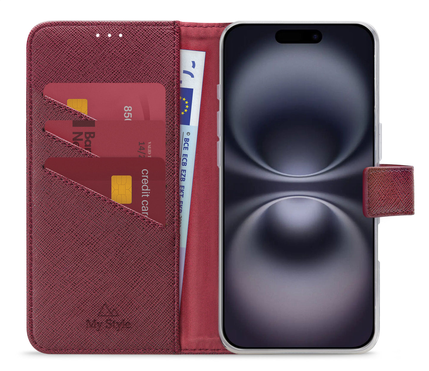My Style Flex Wallet For Apple Iphone 16 Bordeaux