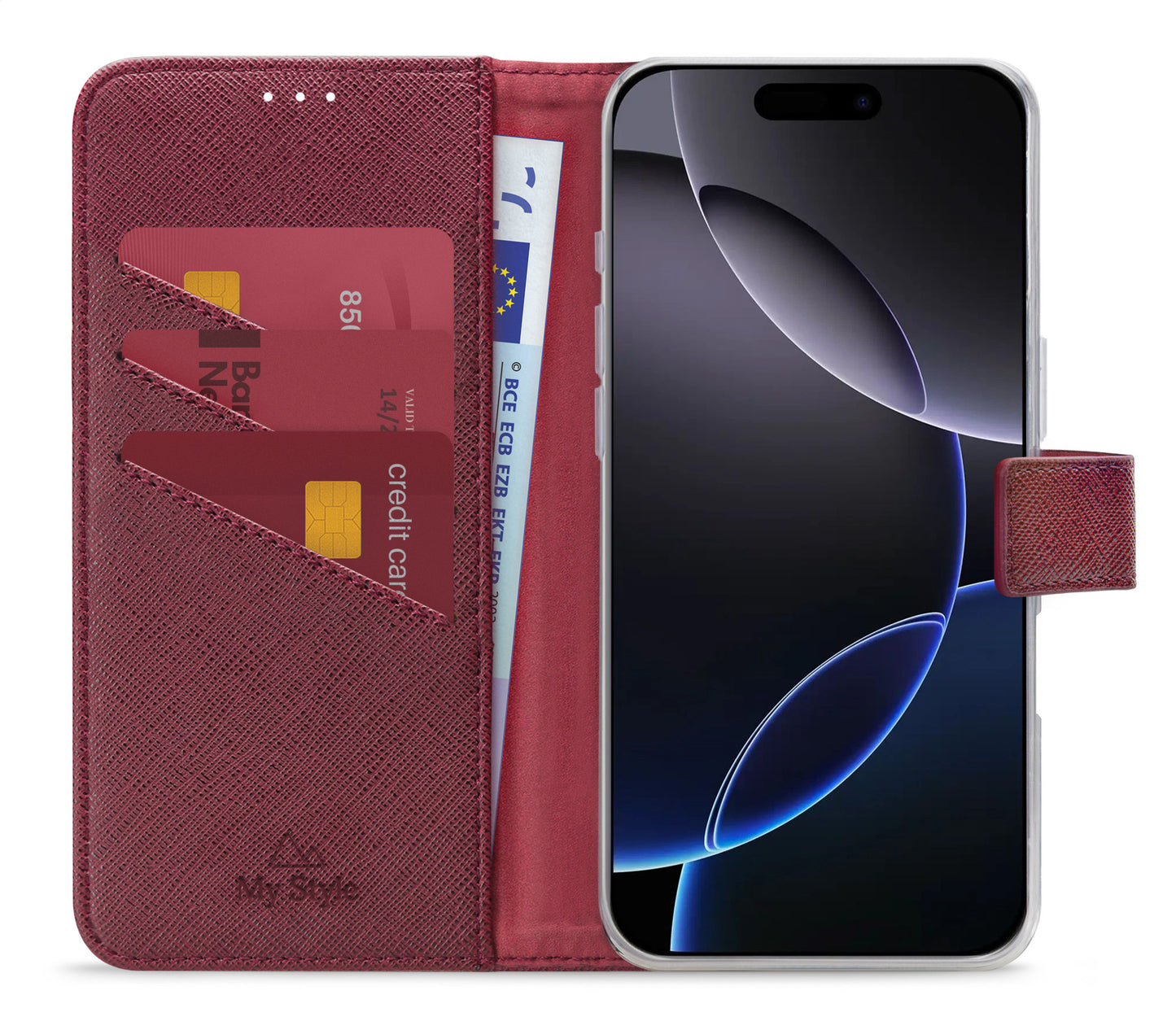 My Style Flex Wallet For Apple Iphone 16 Pro Bordeaux