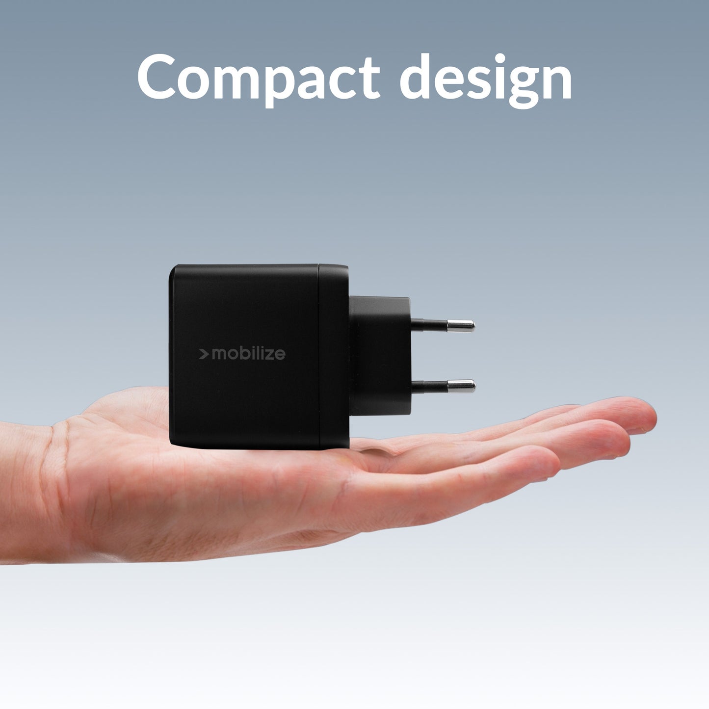Mobilize Wall Charger 2X Usb-C + 1X Usb Gan 65W With Pd/Pps Black