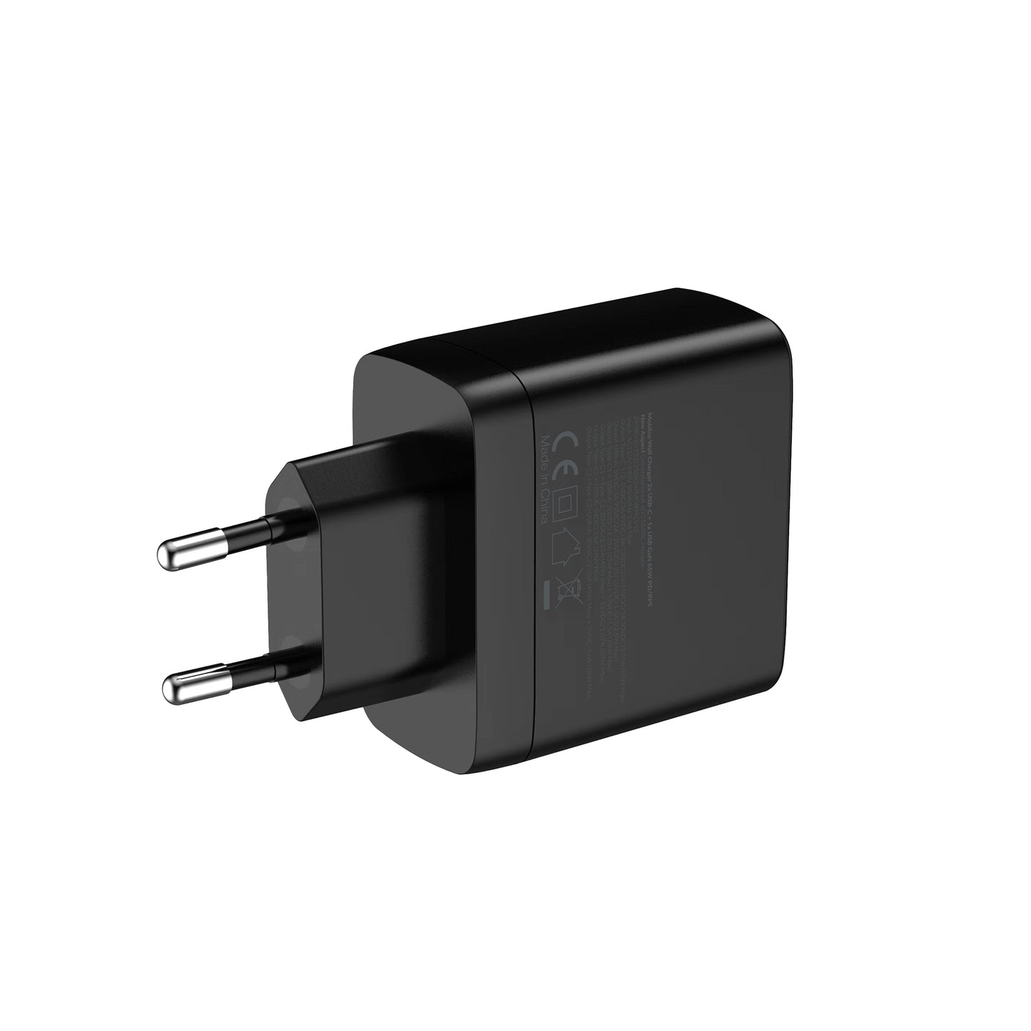 Mobilize Wall Charger 2X Usb-C + 1X Usb Gan 65W With Pd/Pps Black