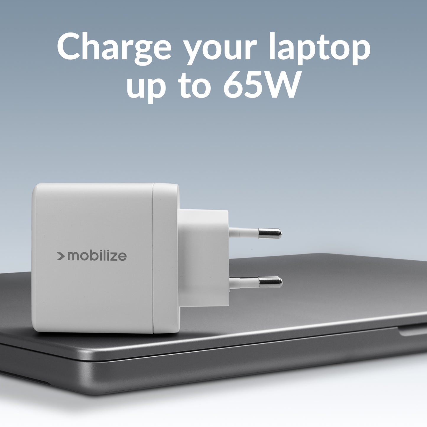 Mobilize Wall Charger 2X Usb-C + 1X Usb Gan 65W With Pd/Pps White