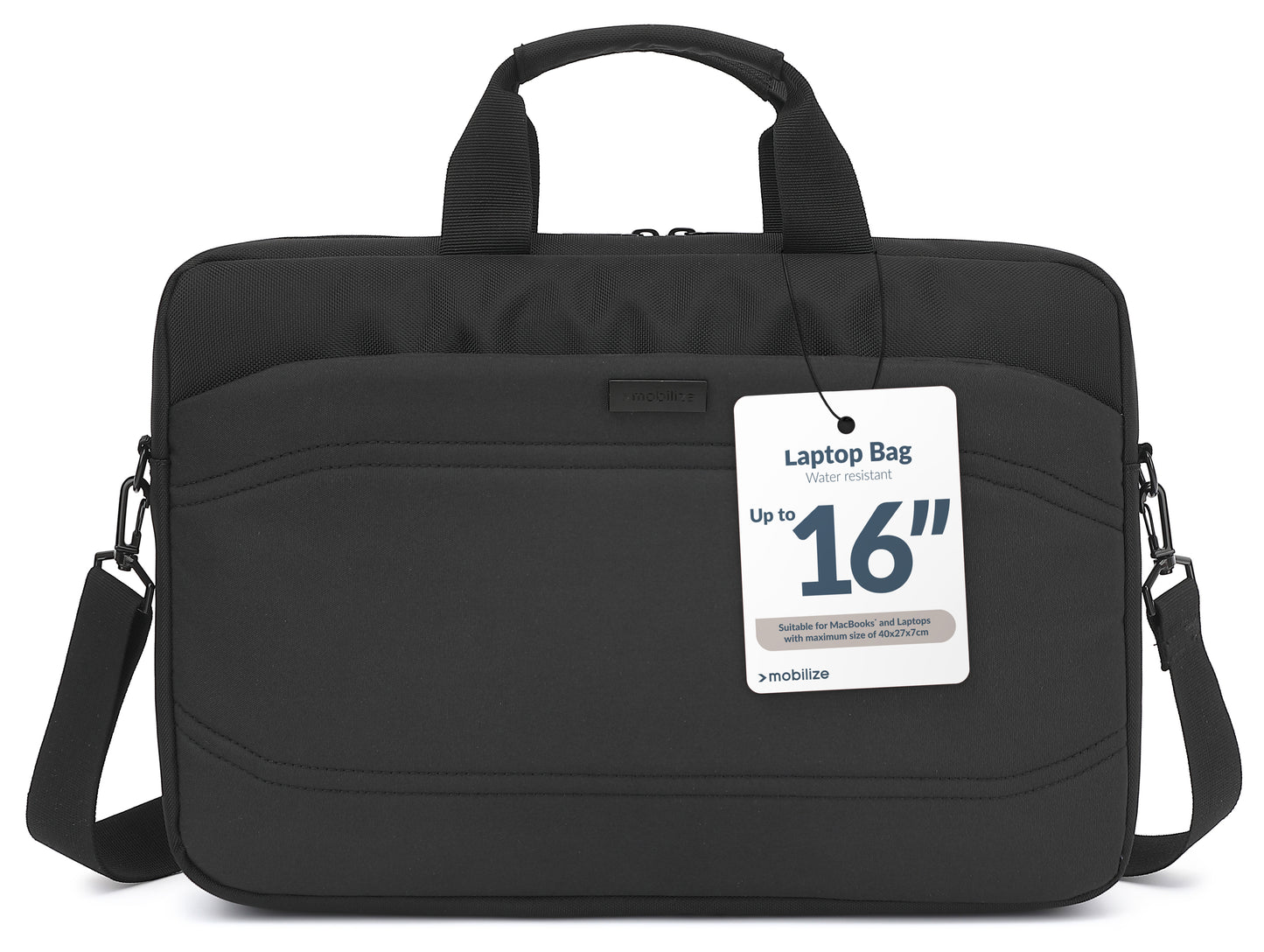 Mobilize Waterresistant Laptop Bag Up To 16Inch Black