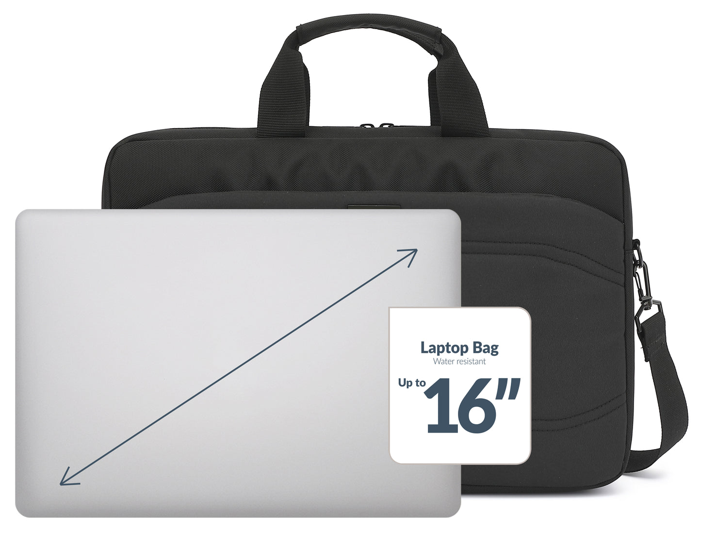 Mobilize Waterresistant Laptop Bag Up To 16Inch Black