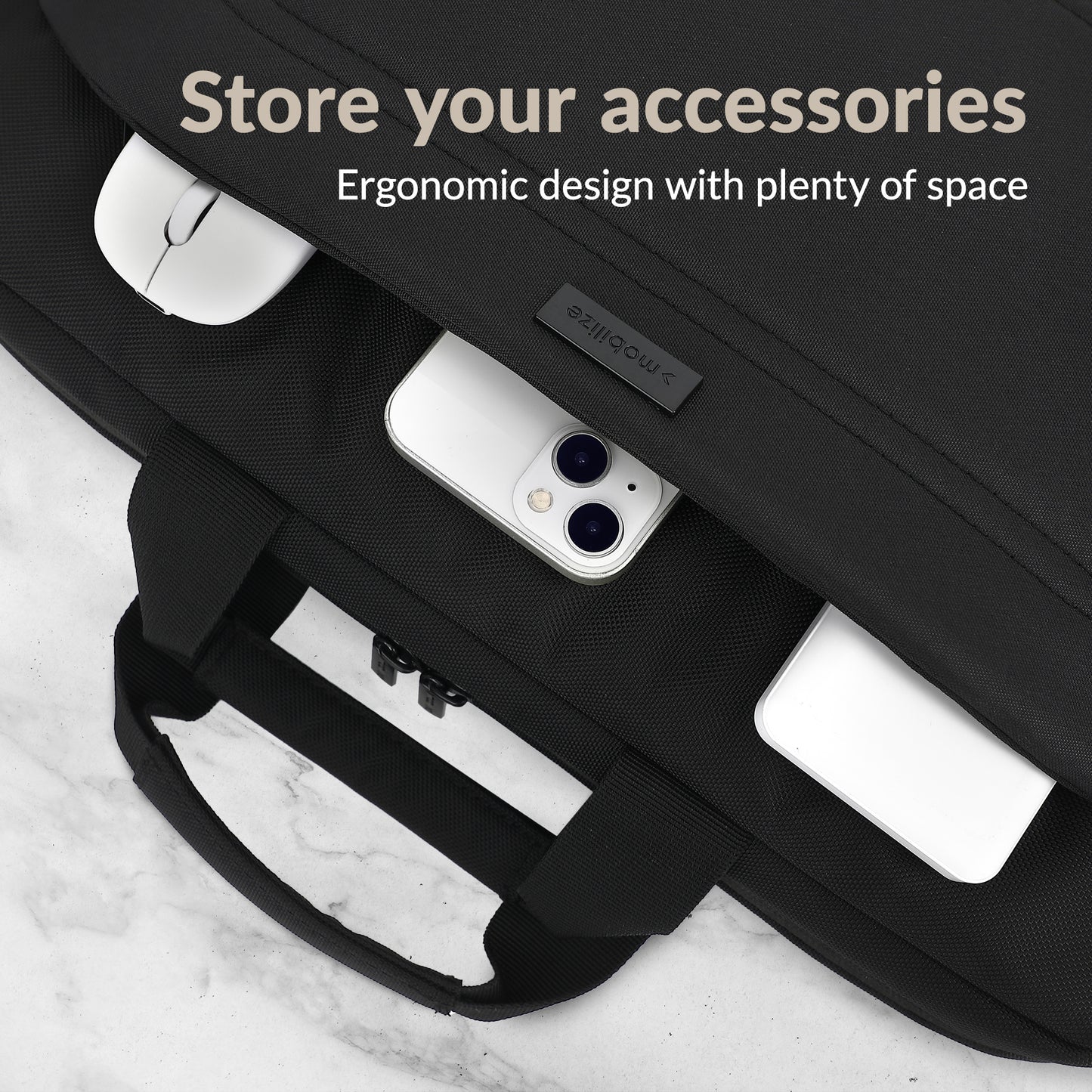 Mobilize Waterresistant Laptop Bag Up To 16Inch Black