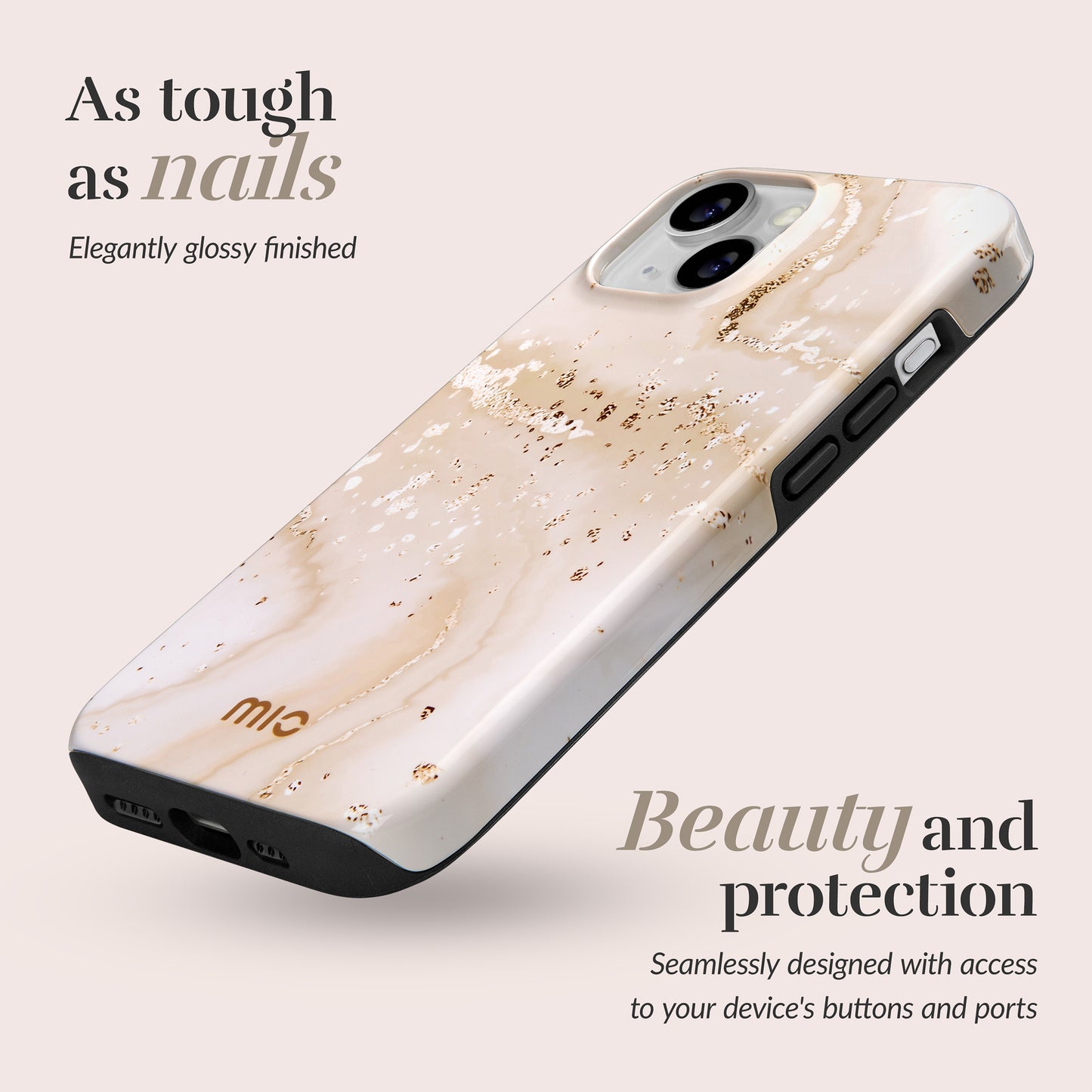 Mio By Mobilize Mio Gold Marble Magsafe Compatible For Iphone 16