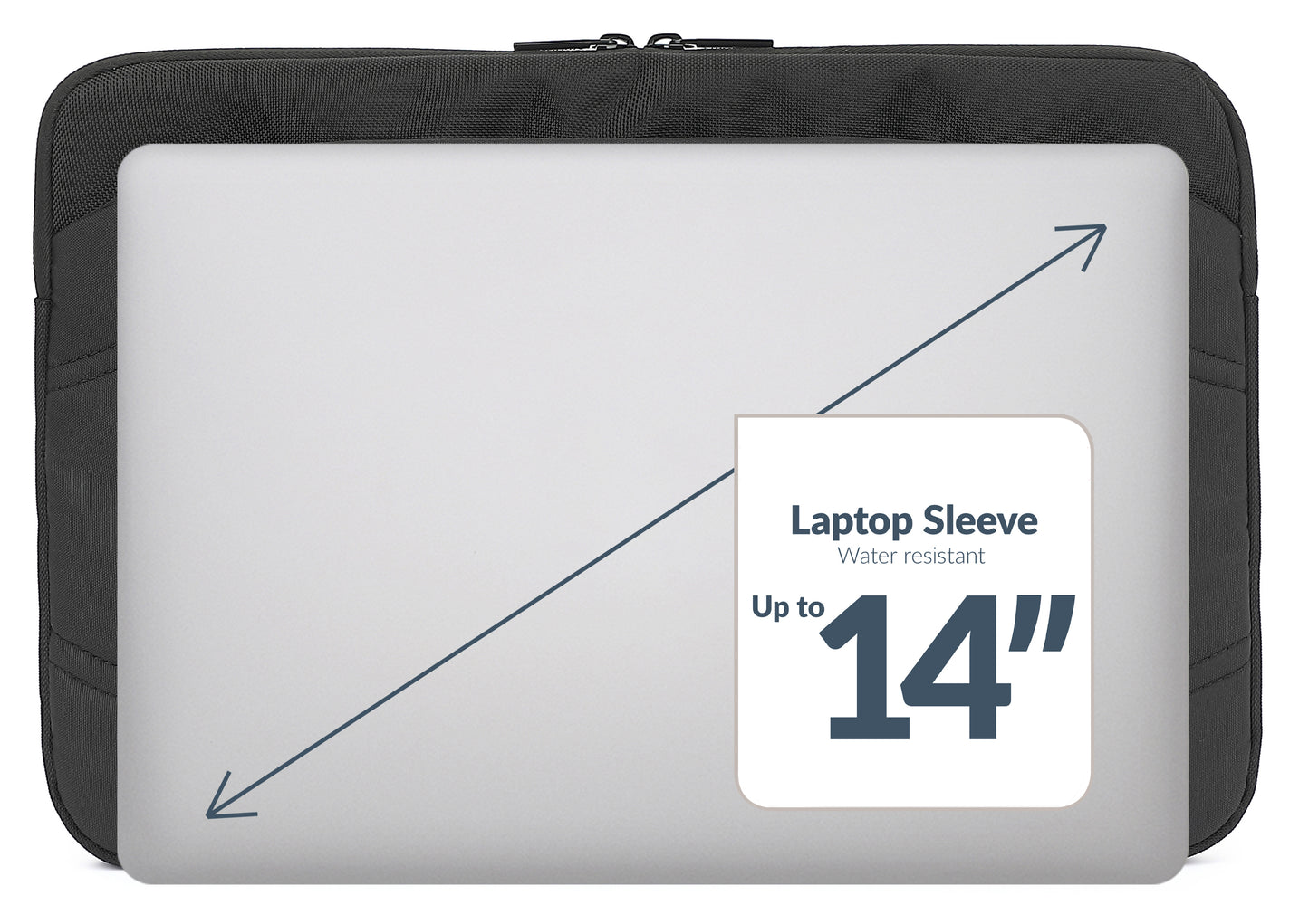 Mobilize Waterresistant Laptop Sleeve Up To 14Inch Black