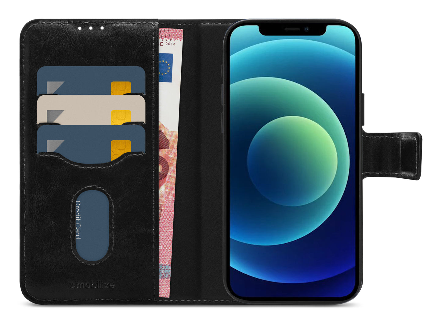 Mobilize 2In1 Magsafe Compatible Gelly Wallet Case Apple Iphone 12/12 Pro Black