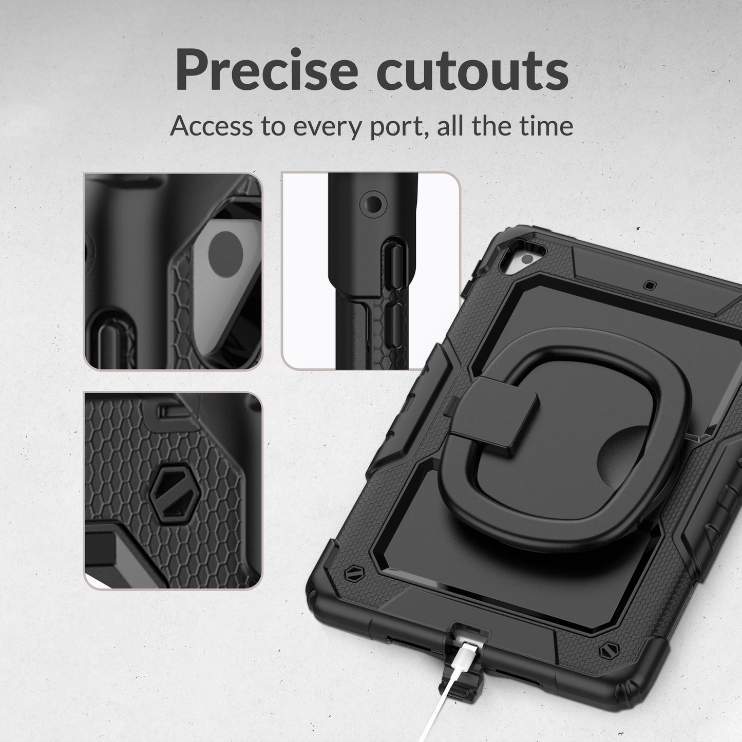 Mobilize Rotating Defender Case Stand Function For Apple Ipad Pro 11 (2024) Black