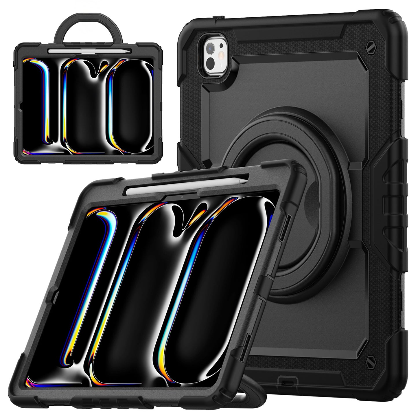 Mobilize Rotating Defender Case Stand Function For Apple Ipad Pro 13 (2024) Black