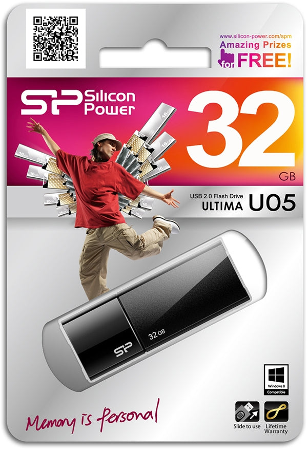 Silicon Power U05 Ultima Usb Pendrive 32Gb Usb 2.0 Black