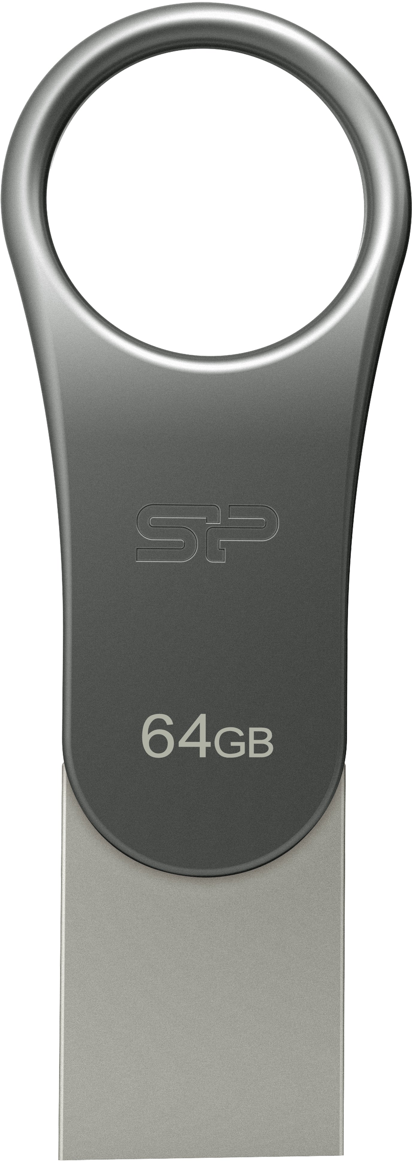 Silicon Power C80 Dual Usb Pendrive Mobile 64Gb Usb-C Grey
